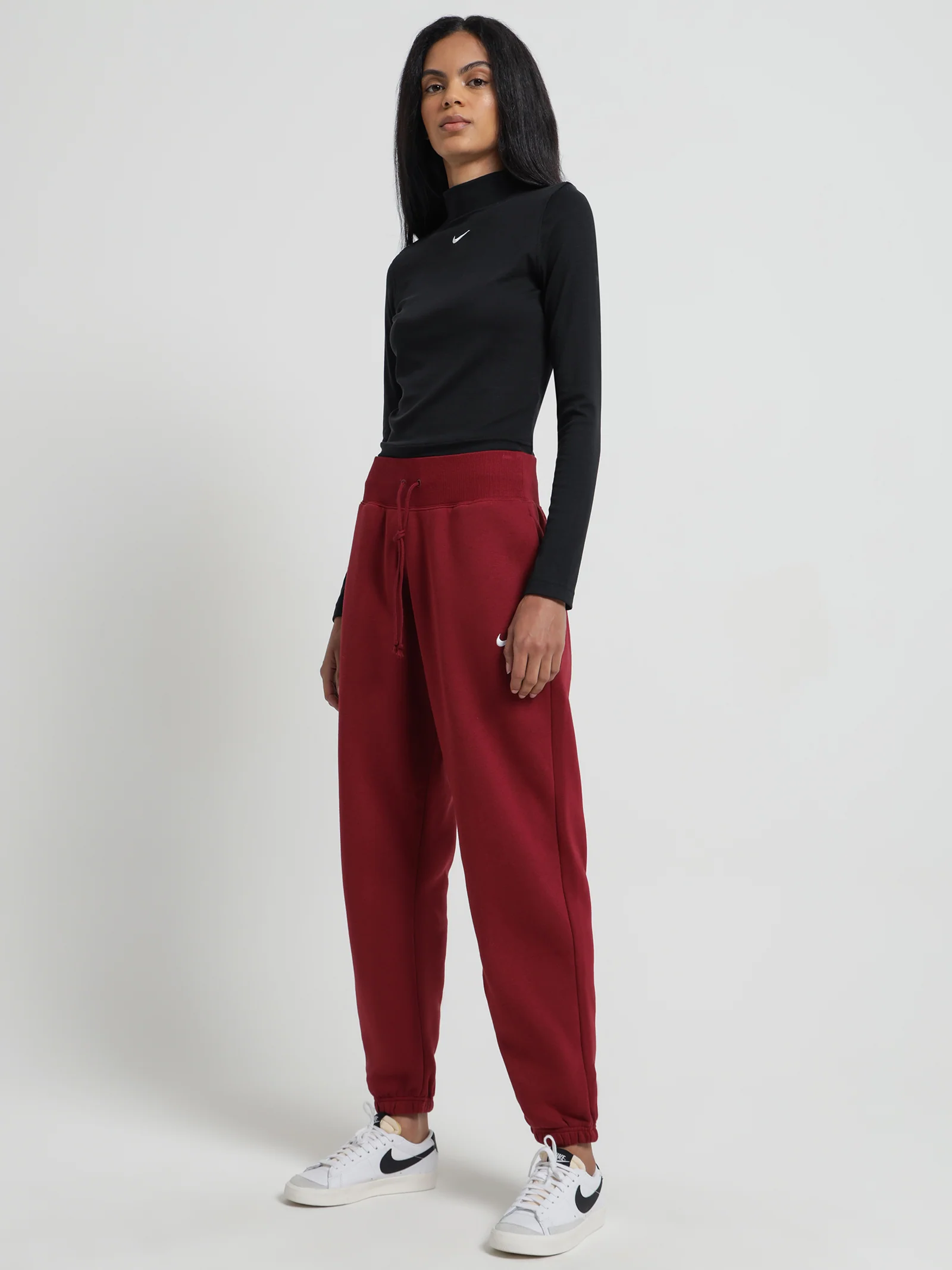 Sportswear Essentials Ribbed Mock Neck Long Sleeve Top - Image 2