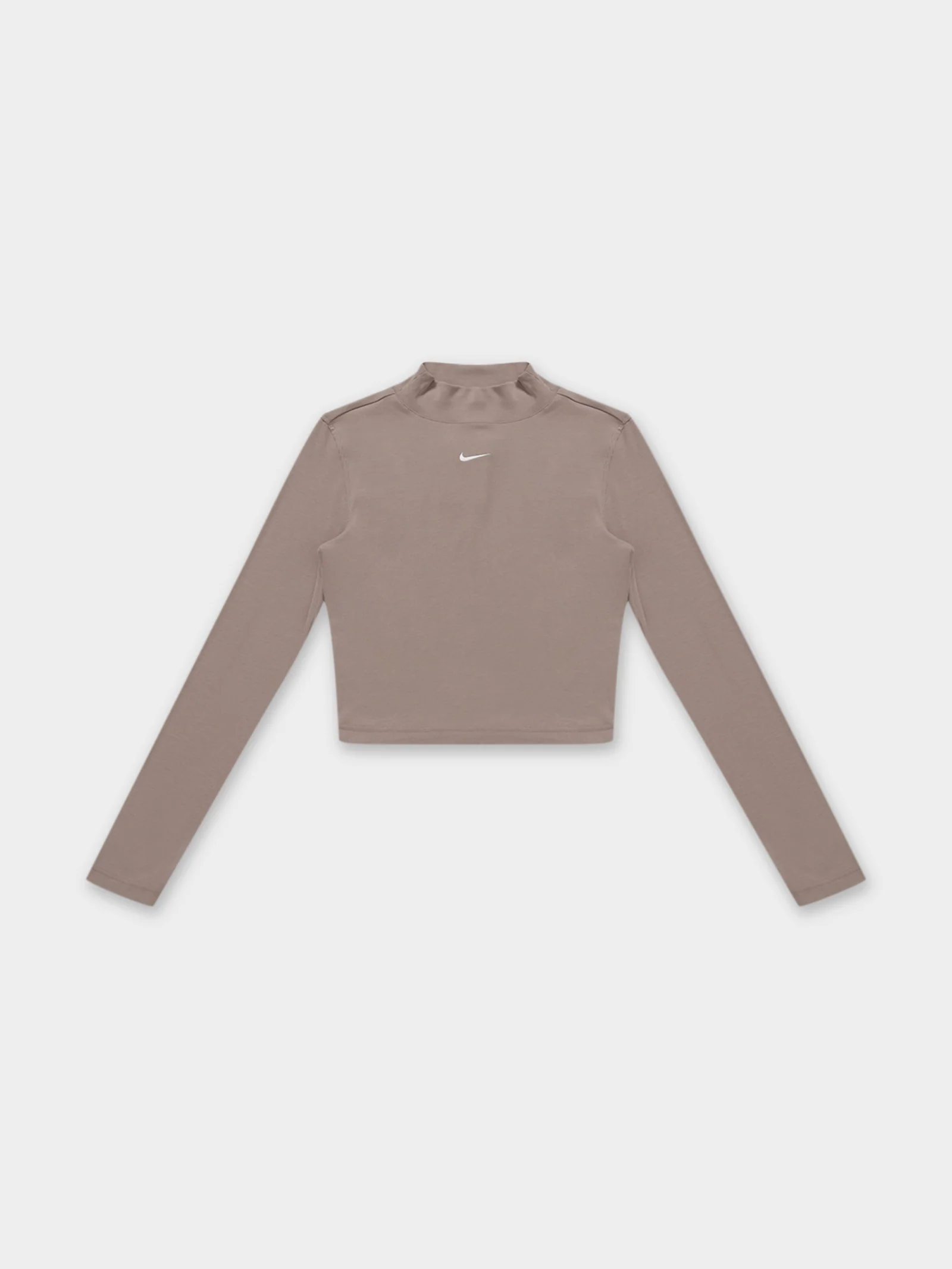 Sportswear Essentials Ribbed Mock Neck Long Sleeve Top - Image 6