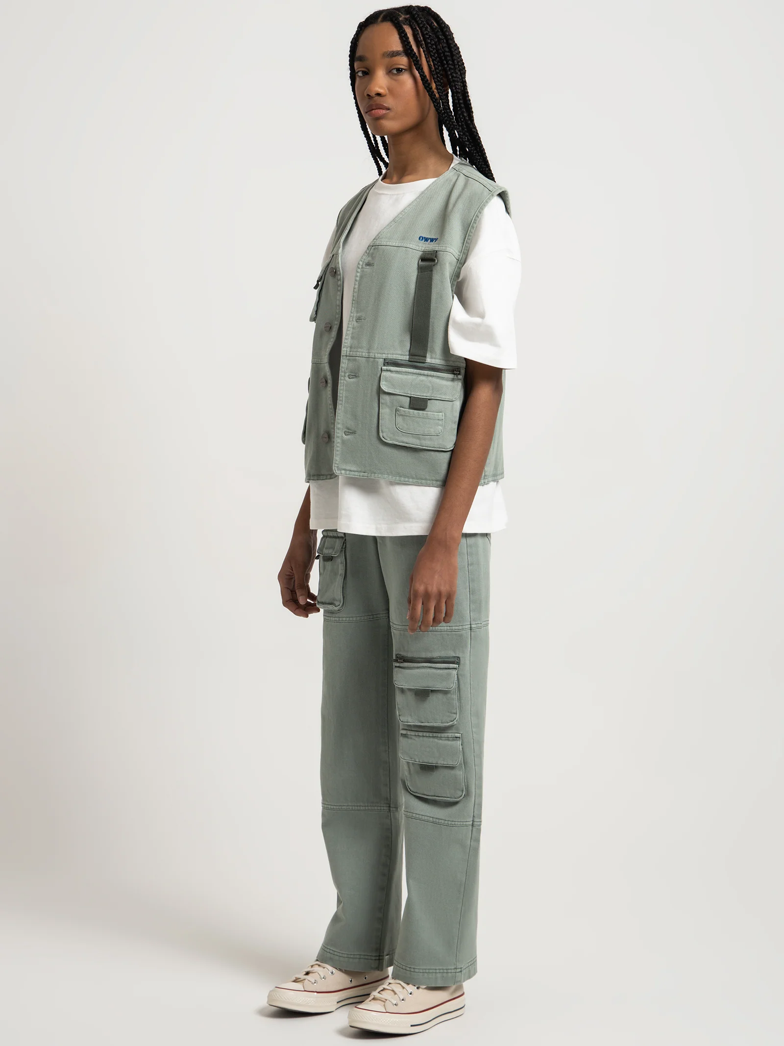 Stamped Owwy Utility Cargo Jeans - Image 4