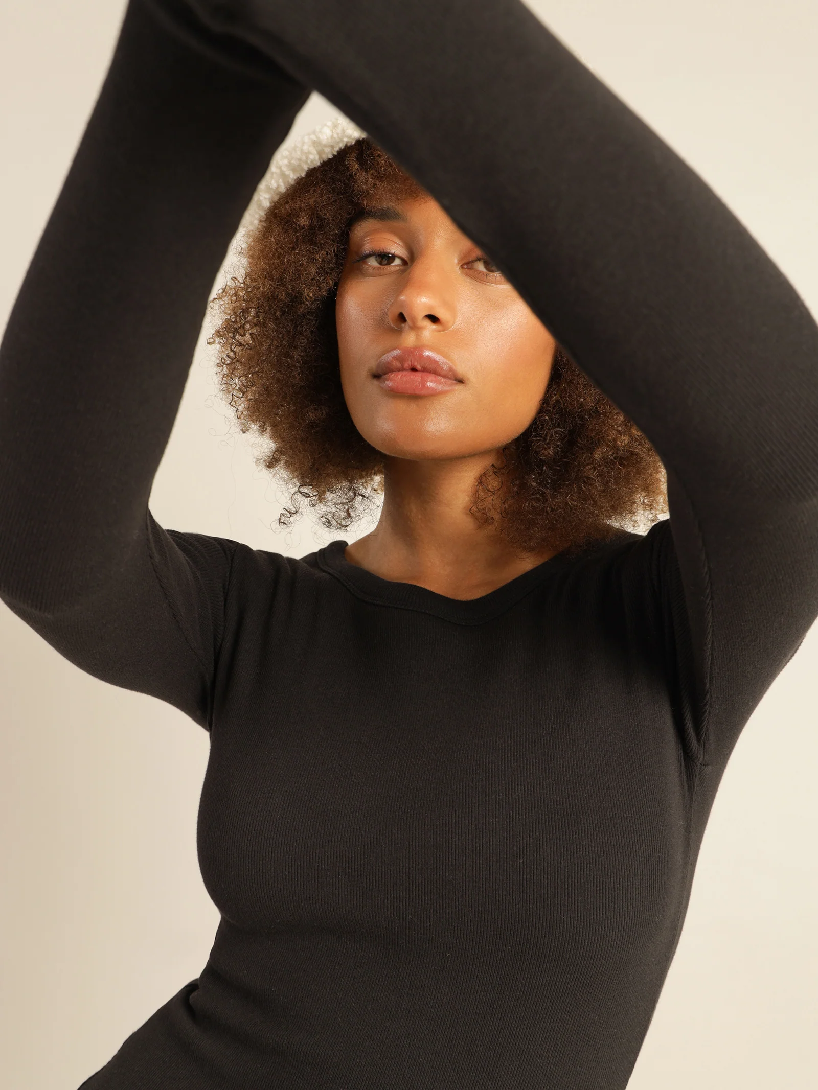 Stella Rib Long Sleeve Dress - Image 5