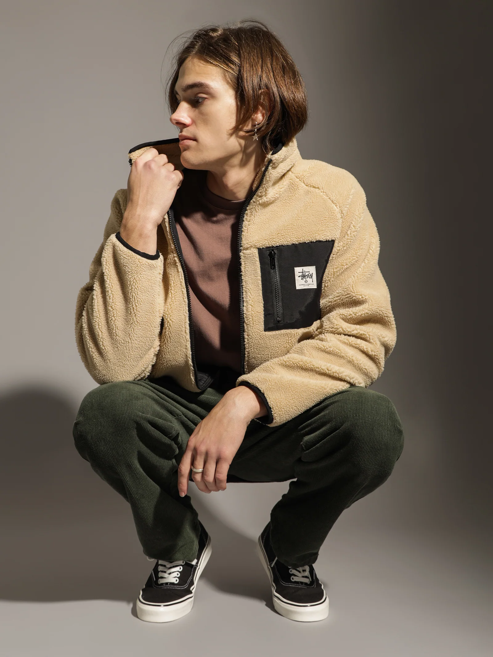 Stock Raglan Sherpa Jacket - Image 2