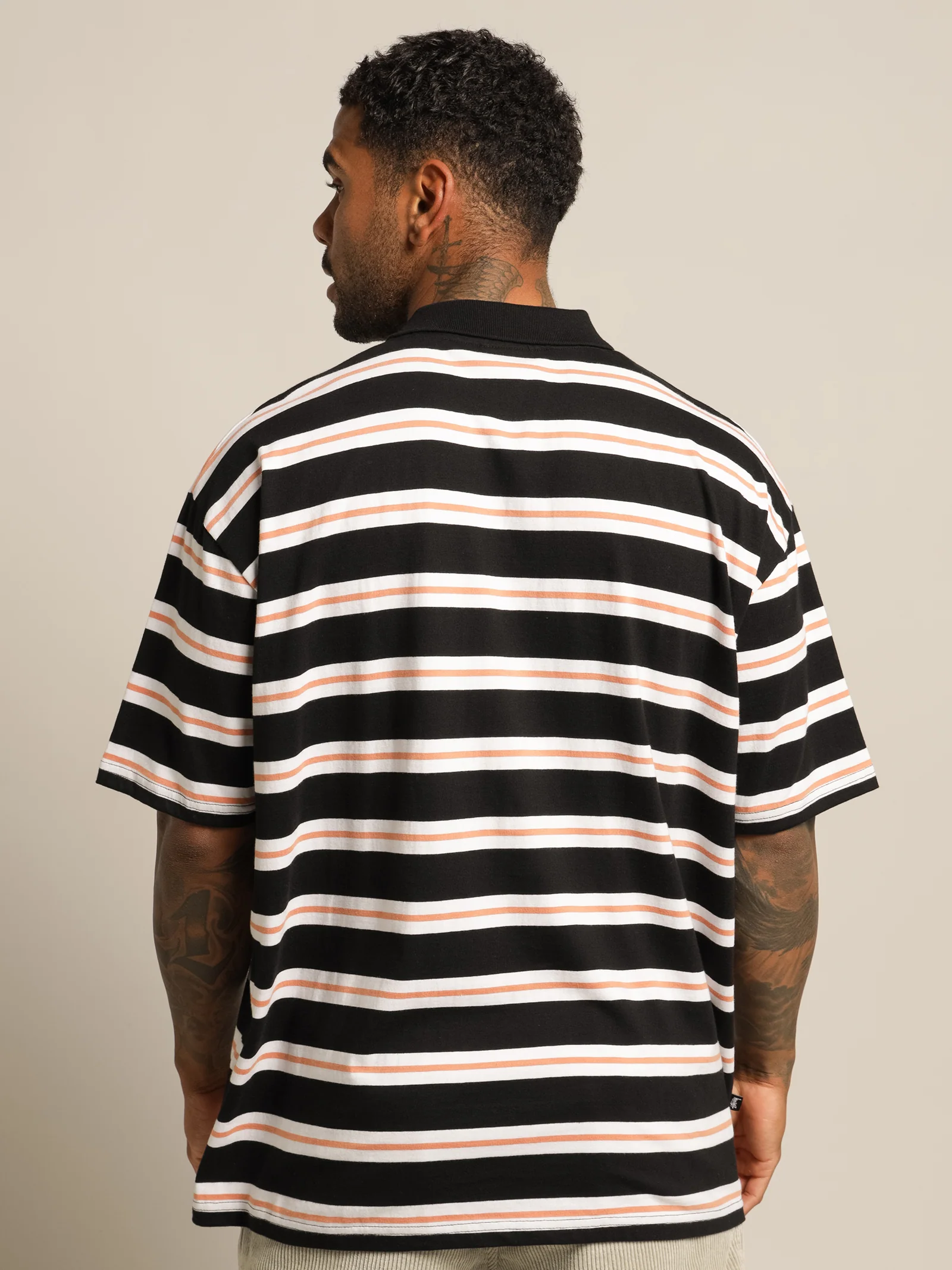 Stock Stripe Short Sleeve Polo Shirt - Image 6