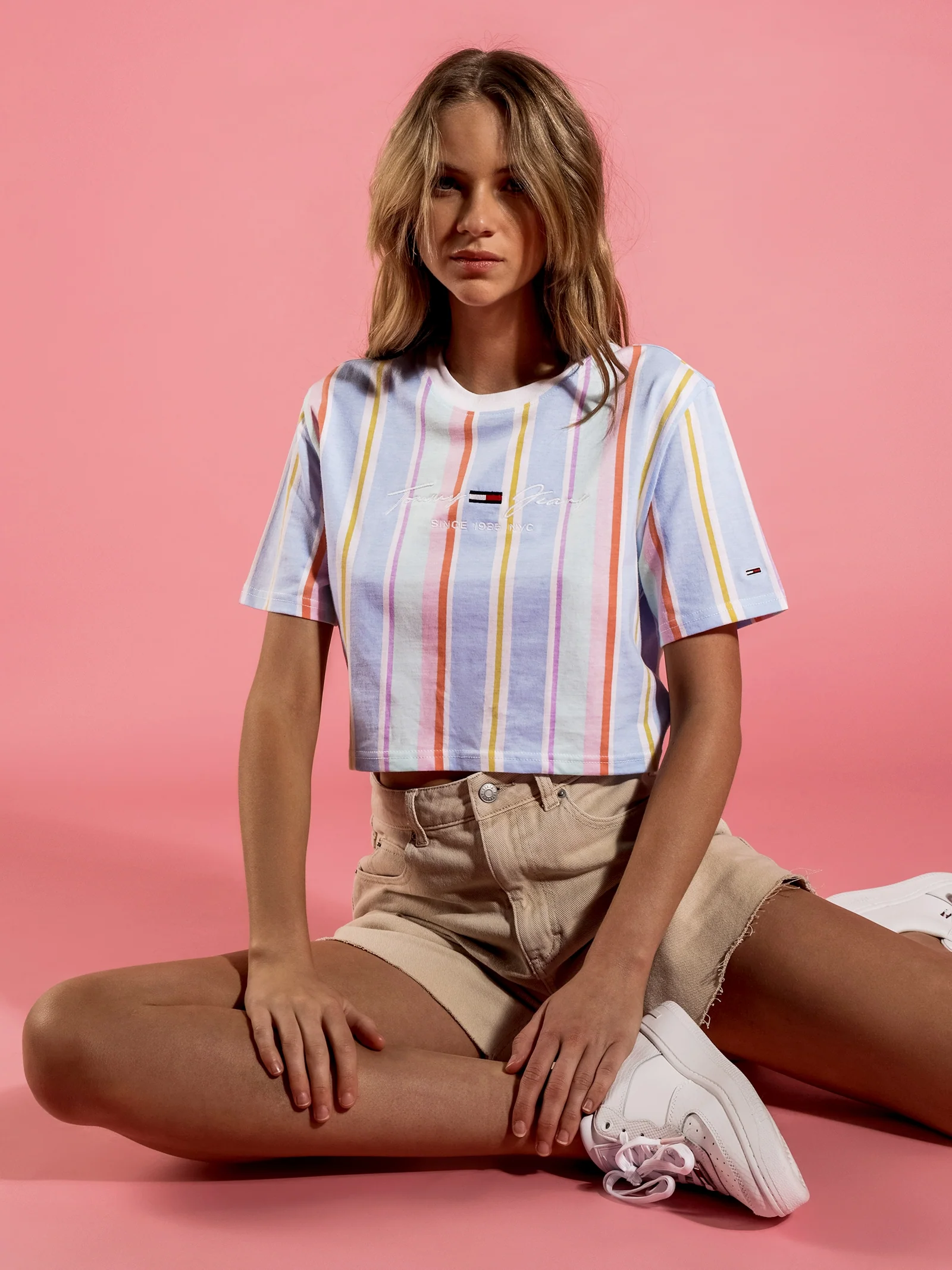 Stripe 1 Crop T-Shirt - Image 2
