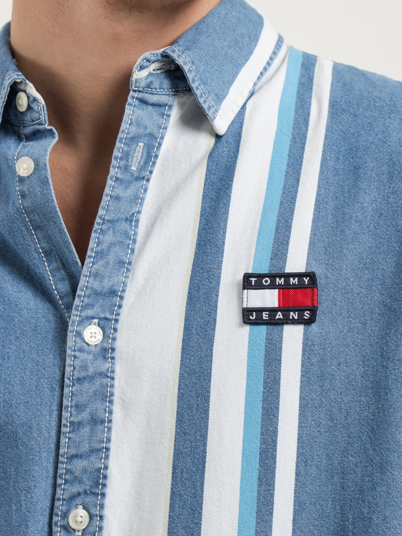 Stripe Denim Shirt - Image 4