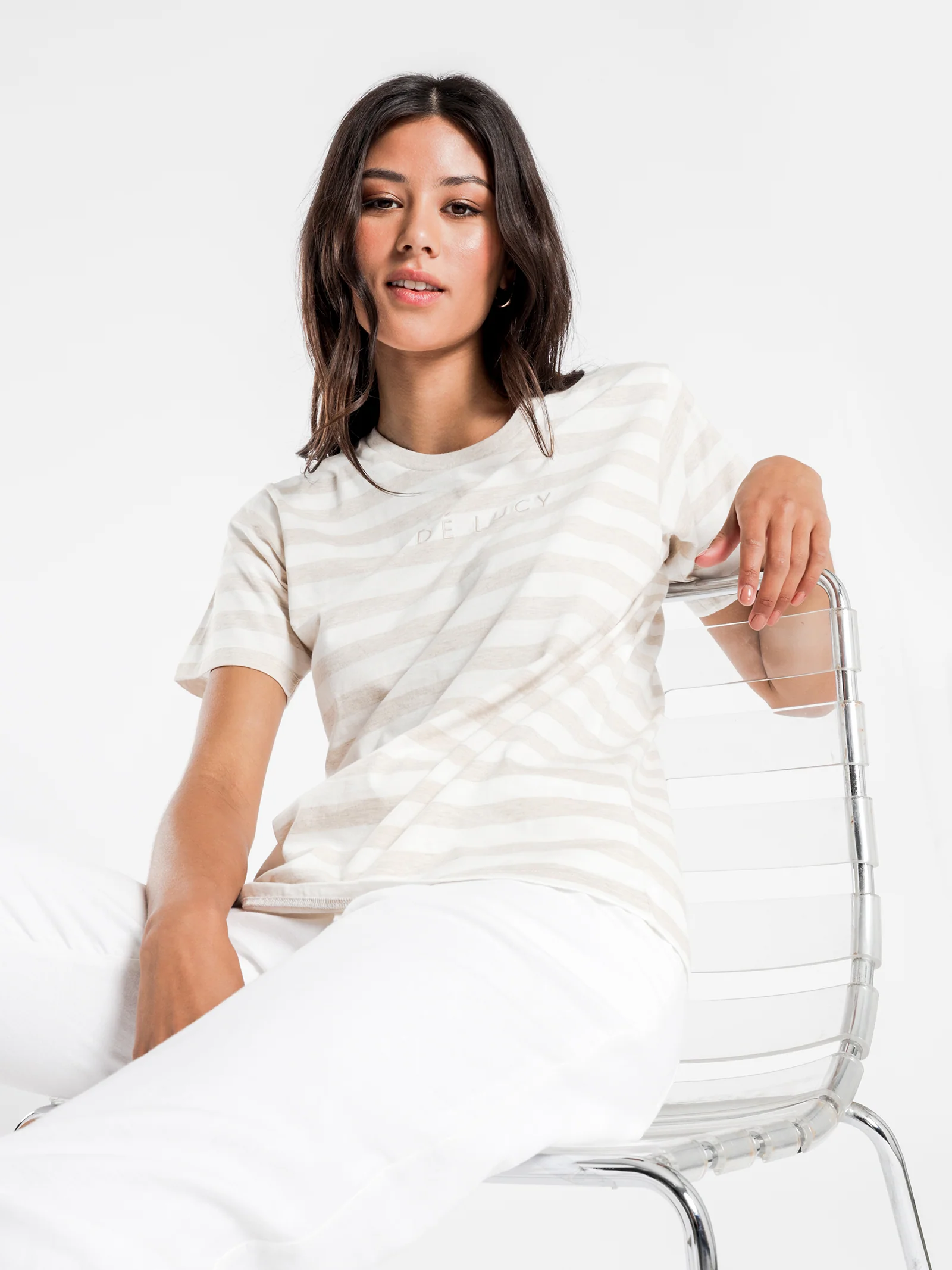 Stripe Slogan T-Shirt - Image 5