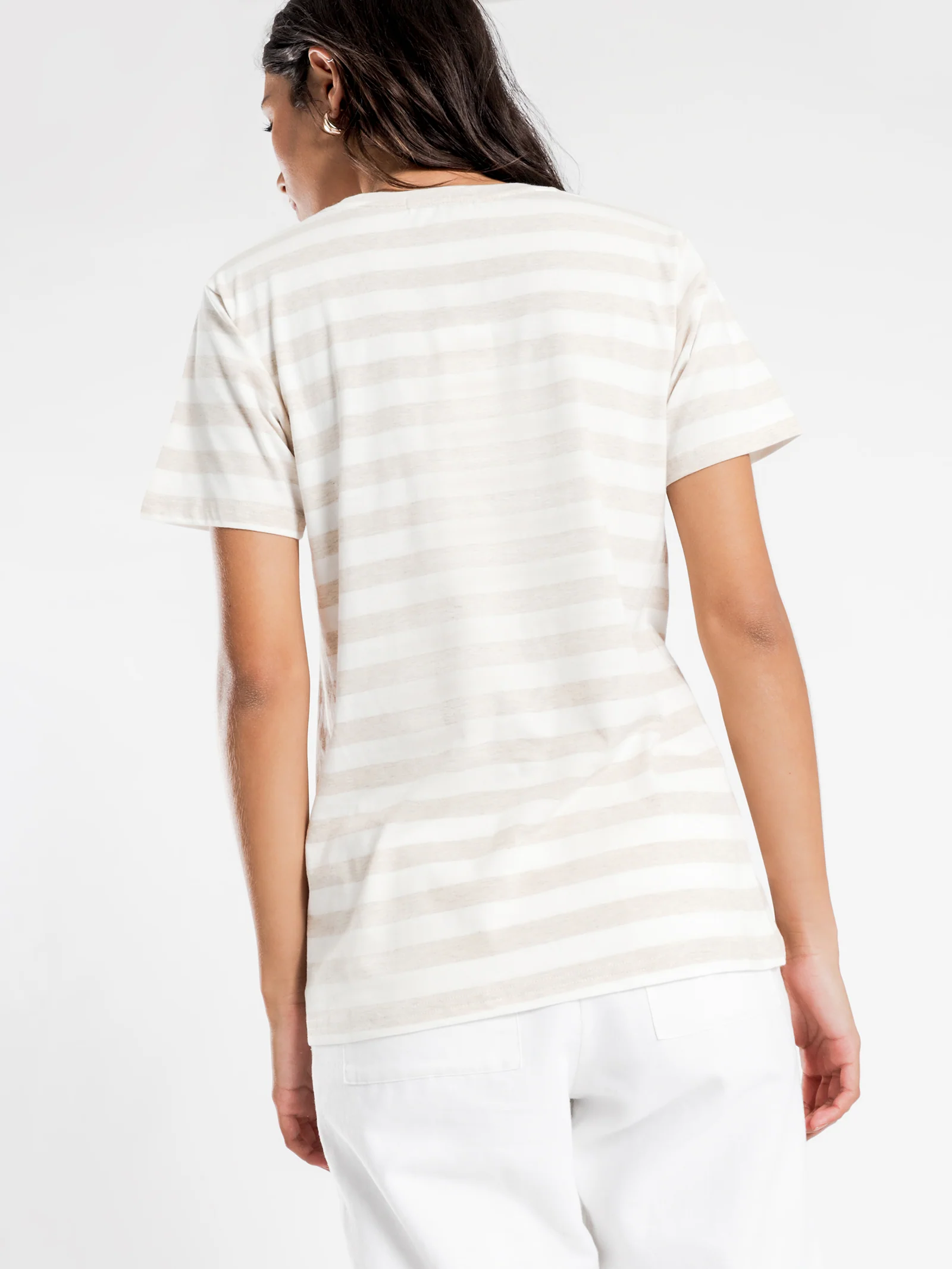 Stripe Slogan T-Shirt - Image 6