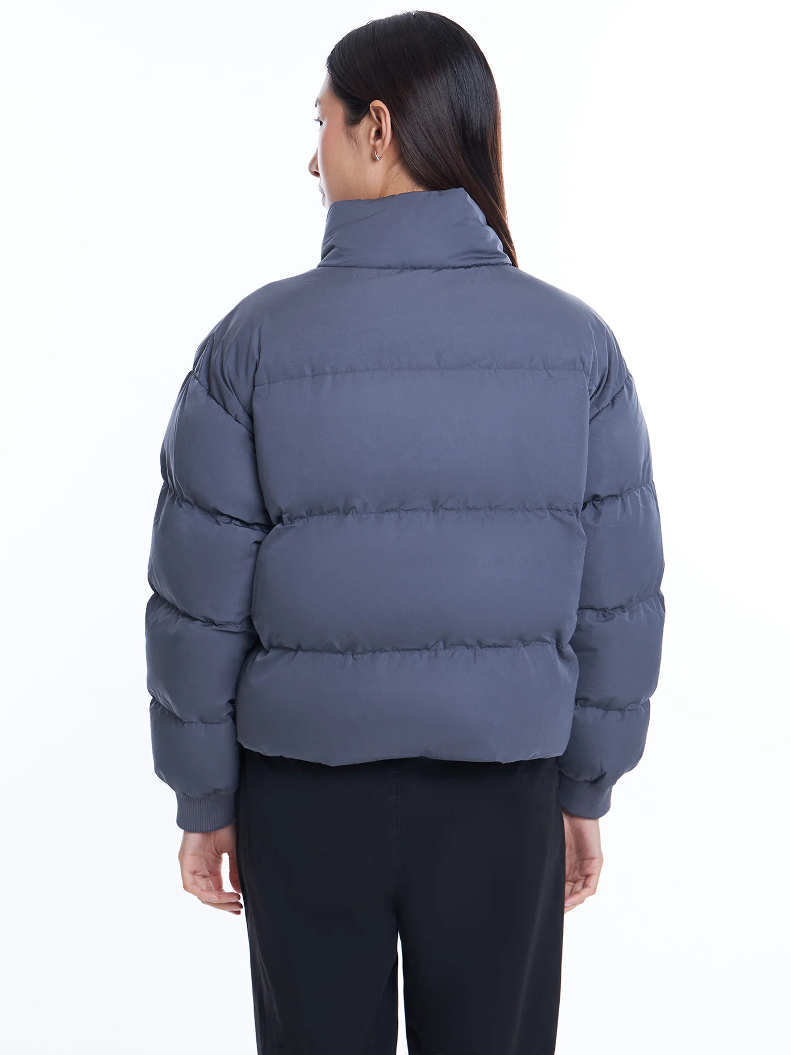 Graffiti Cropped Puffer Jacket - Image 3