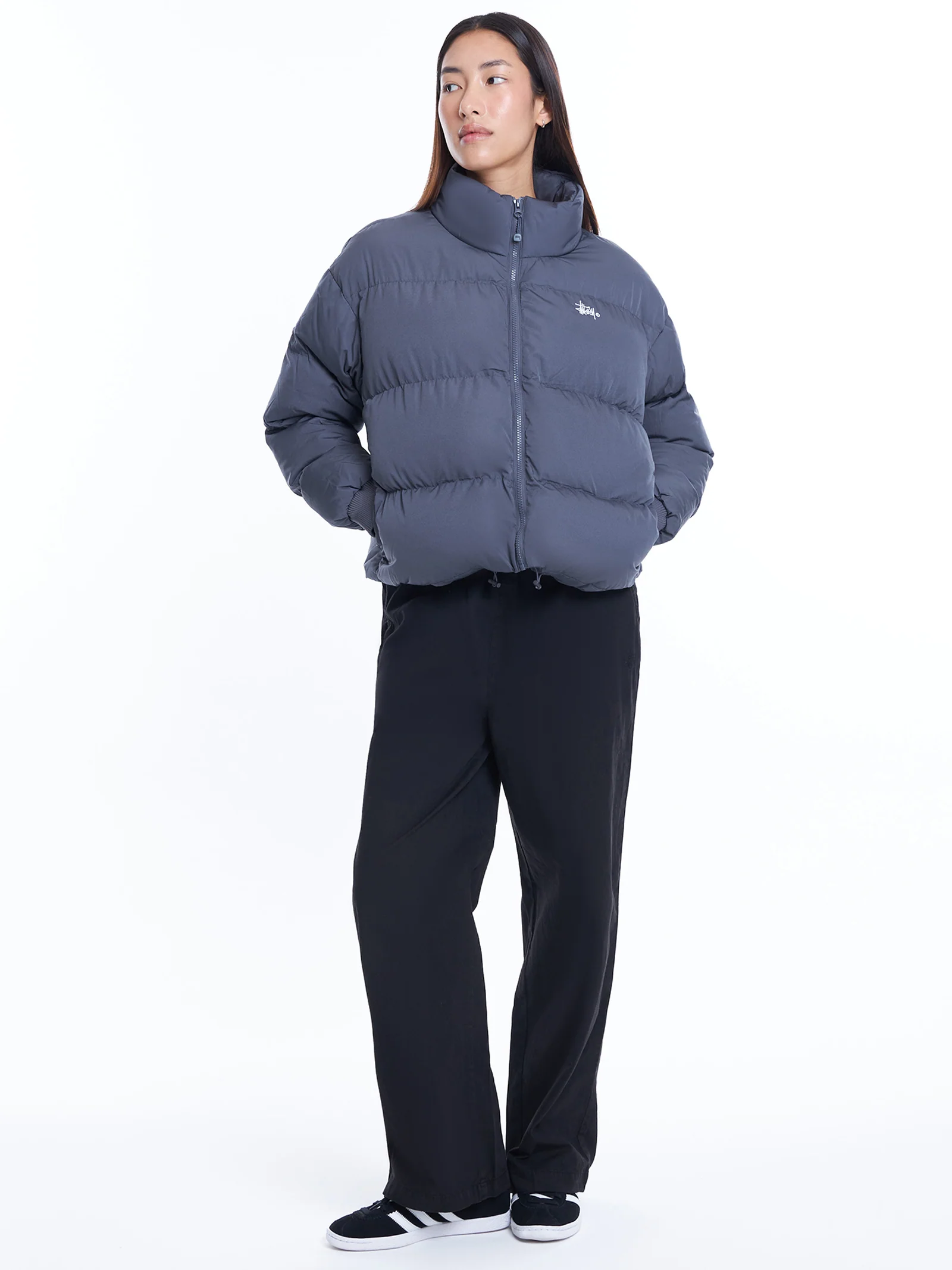 Graffiti Cropped Puffer Jacket - Image 4
