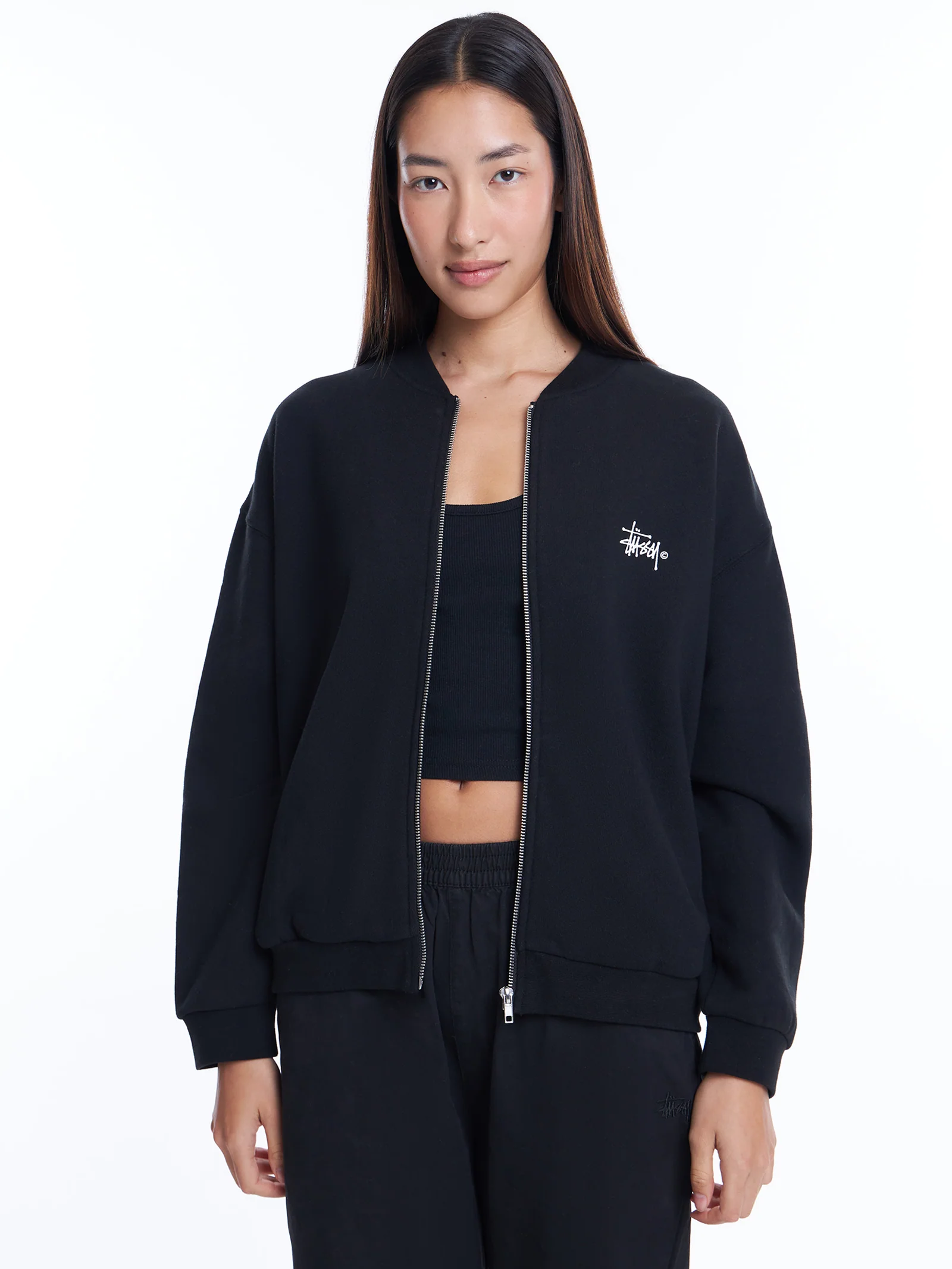 Graffiti Oversized Bomber Sweatshirt - Image 2