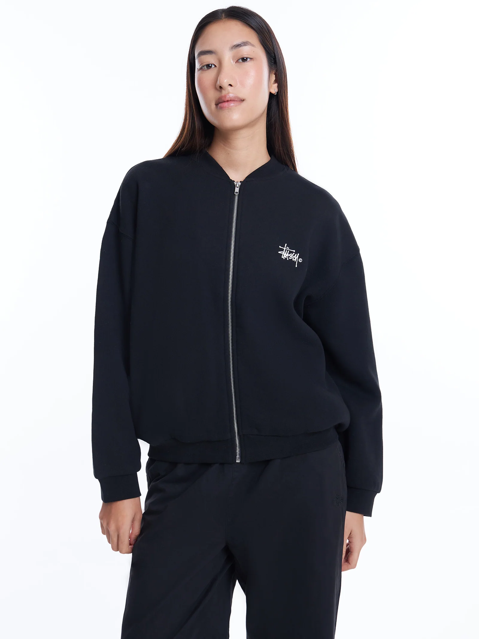 Graffiti Oversized Bomber Sweatshirt - Image 3