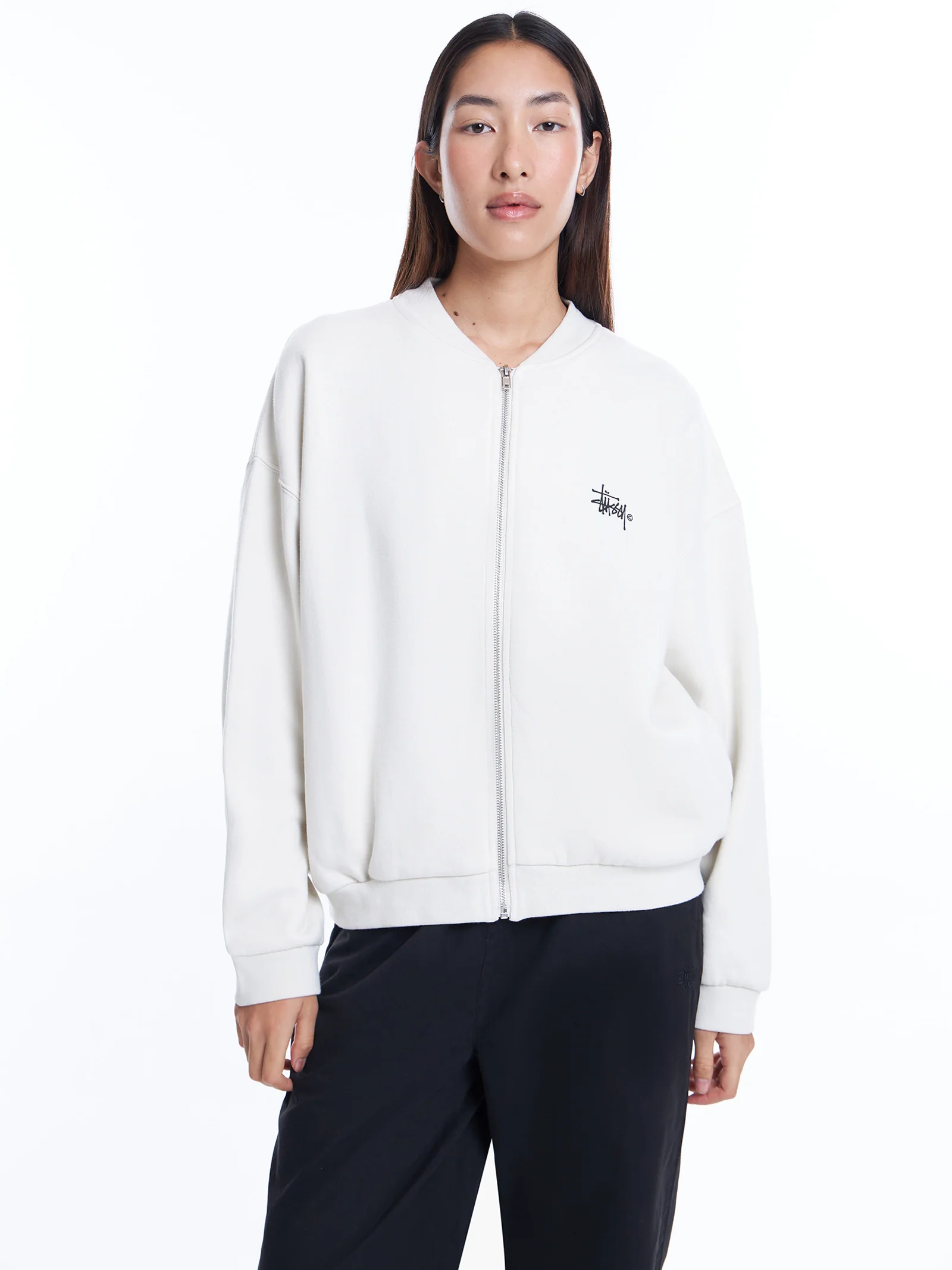 Graffiti Oversized Bomber Sweatshirt - Image 2