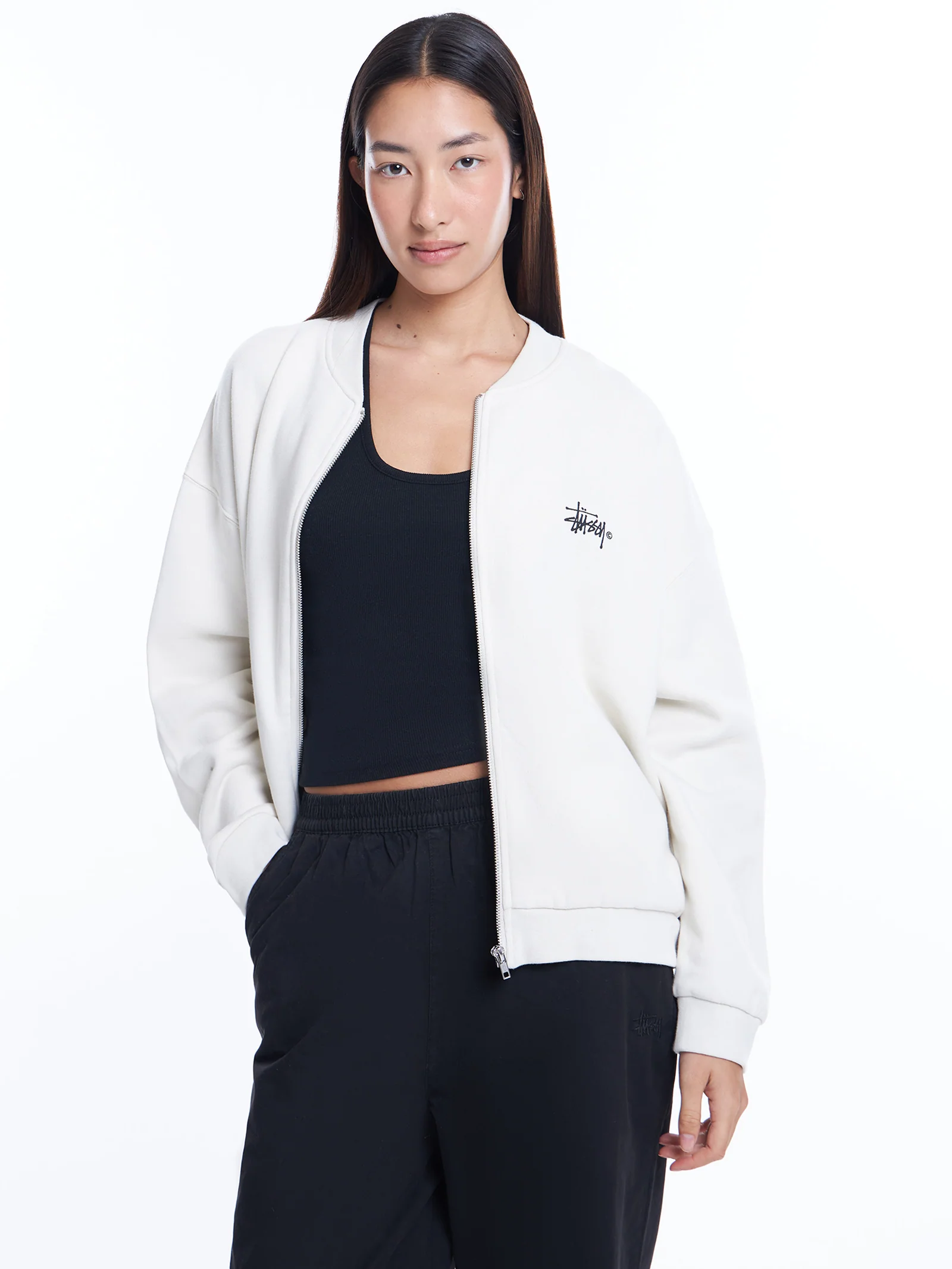 Graffiti Oversized Bomber Sweatshirt - Image 4