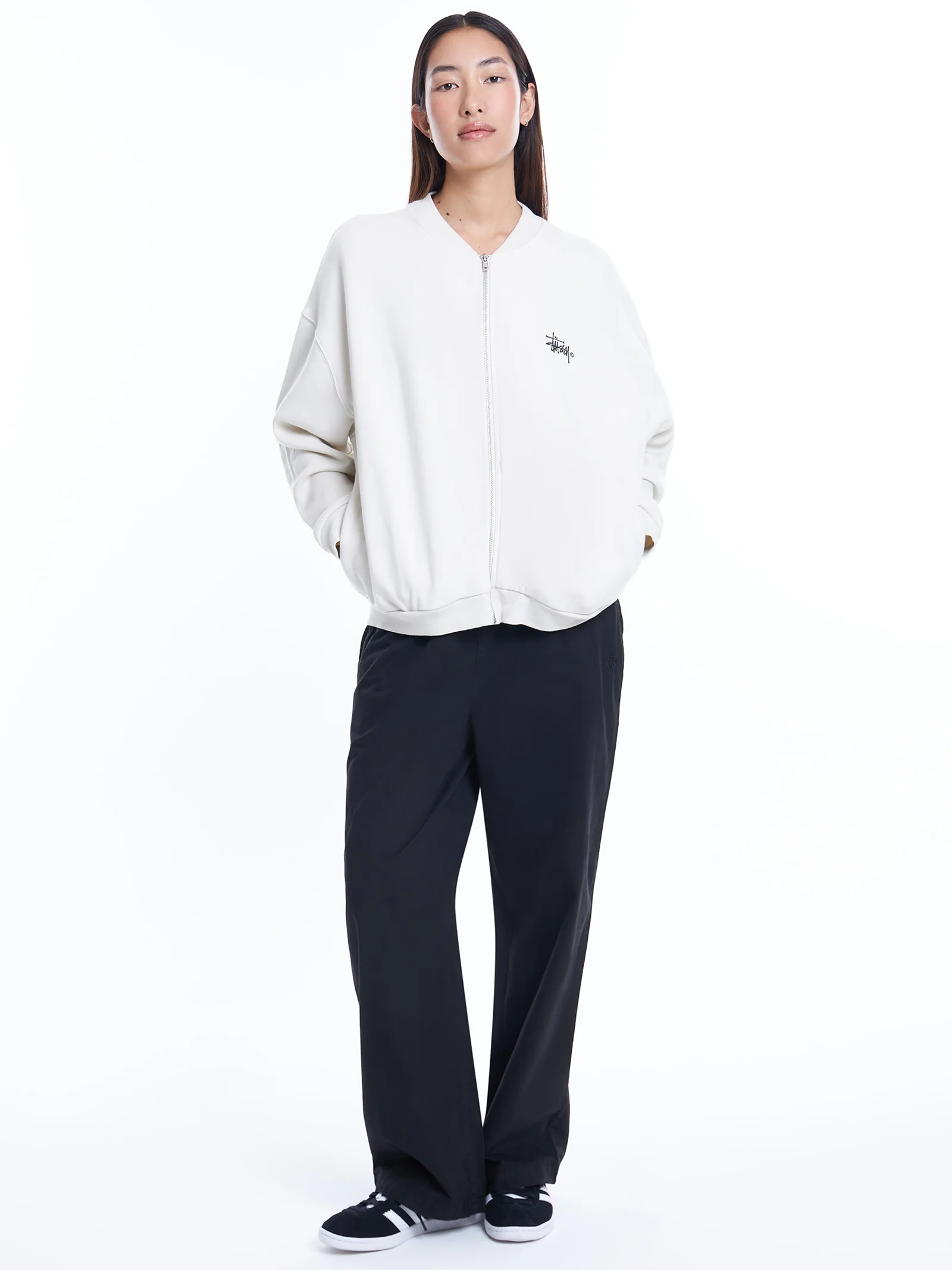 Graffiti Oversized Bomber Sweatshirt - Image 5