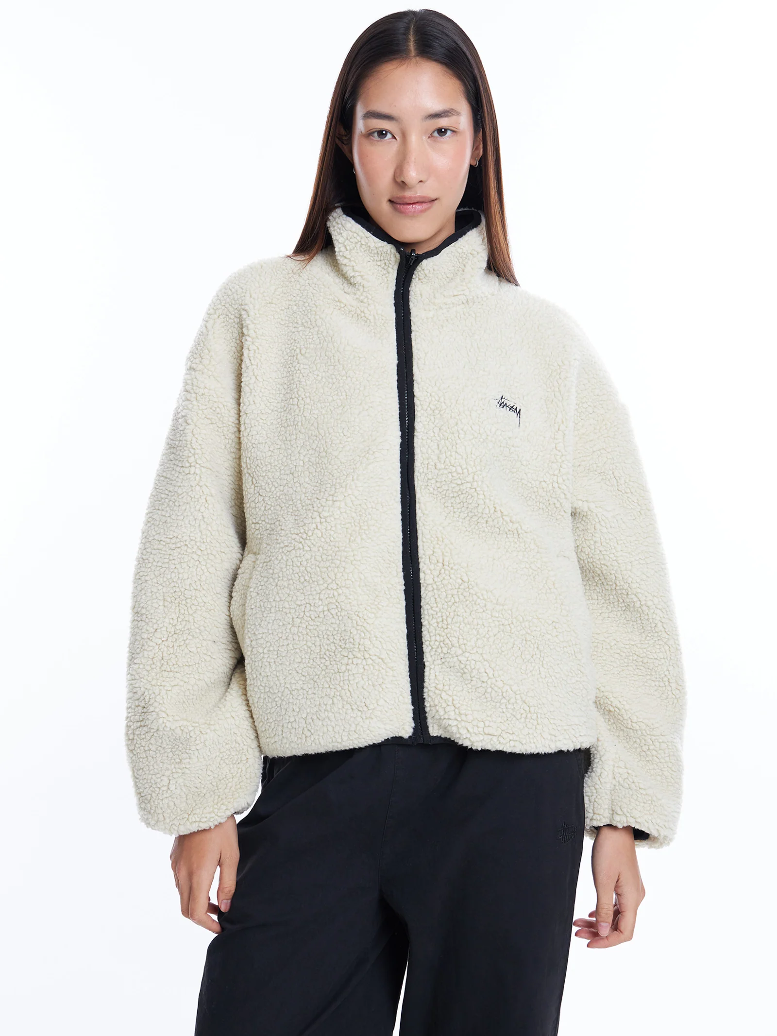 Reversible Graffiti Cropped Jacket - Image 2