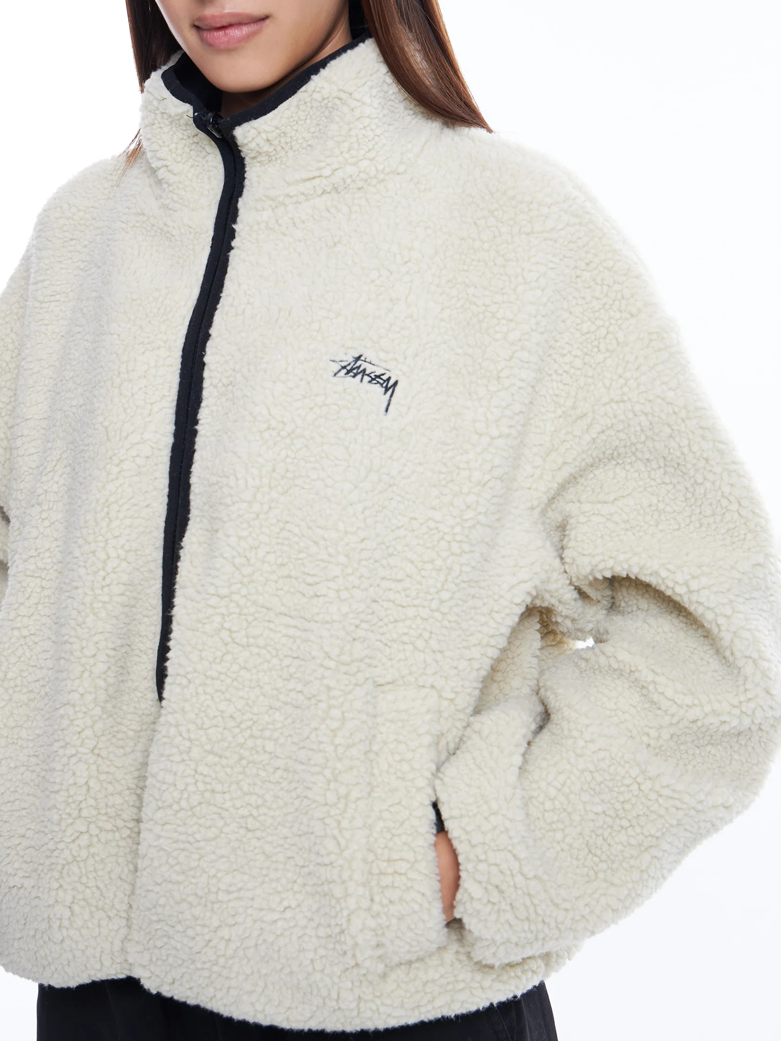 Reversible Graffiti Cropped Jacket - Image 3