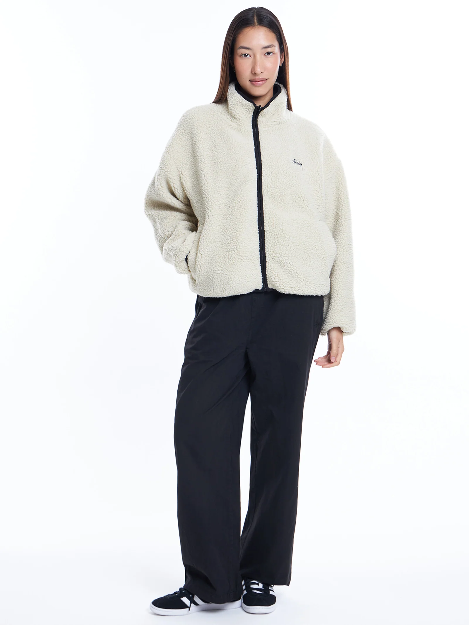 Reversible Graffiti Cropped Jacket - Image 4