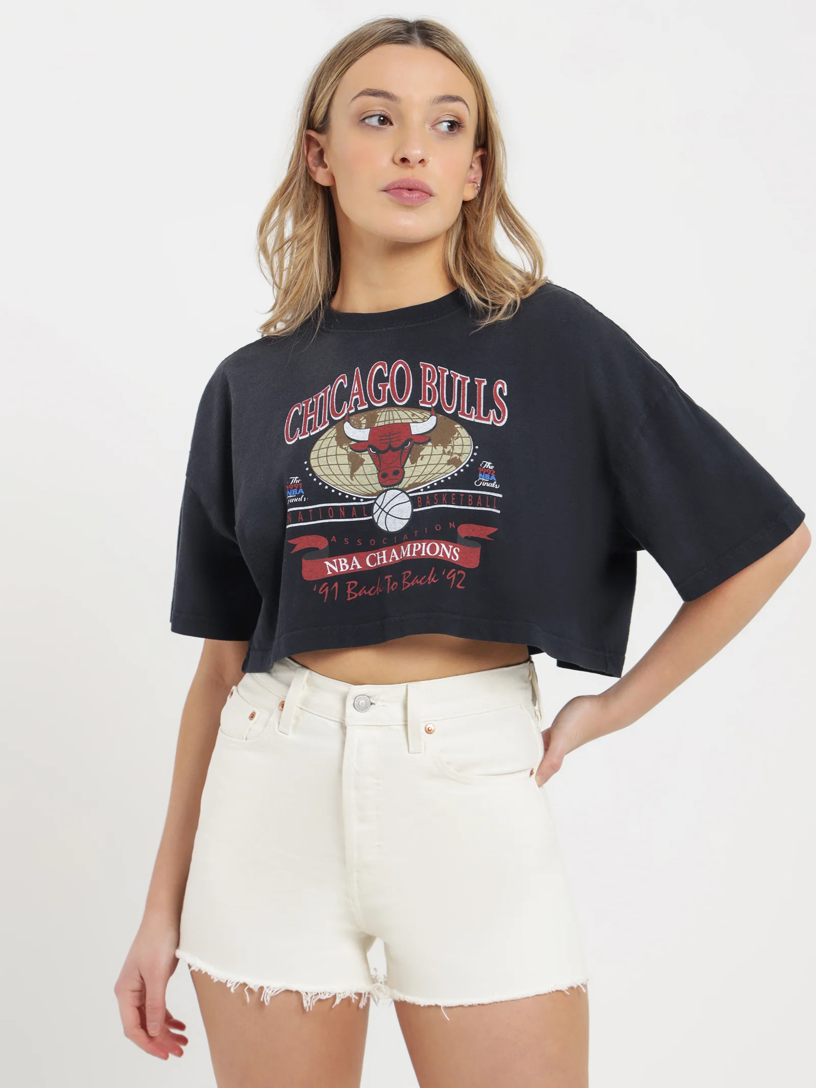 Sunbleached Champs Crop Boyfriend T-Shirt - Image 4