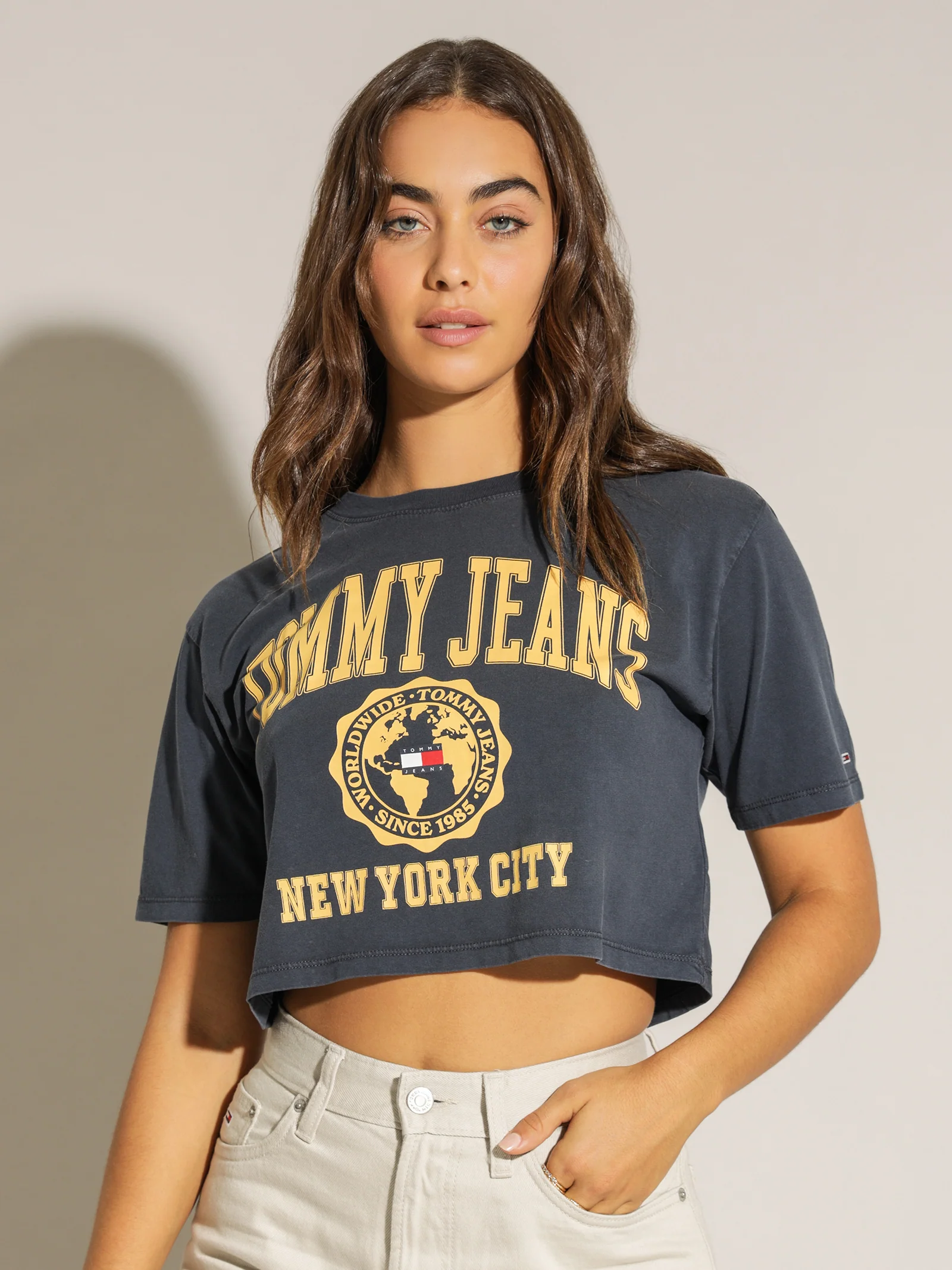 Super Crop College Logo Short Sleeve T-Shirt - Image 3