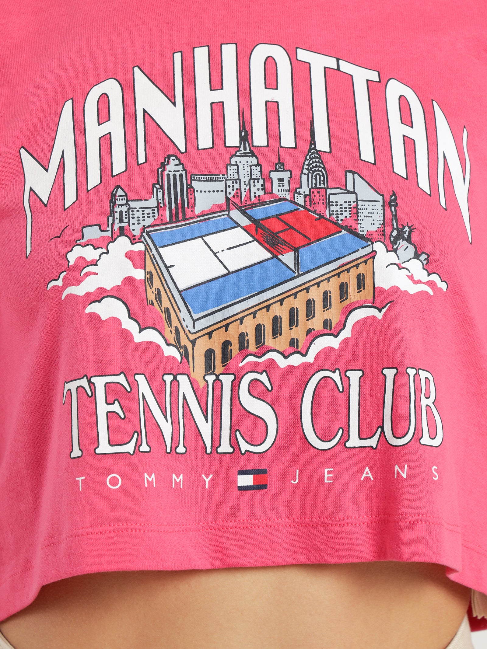 Super Crop Tommy Jeans Tennis Short Sleeve T-Shirt - Image 5