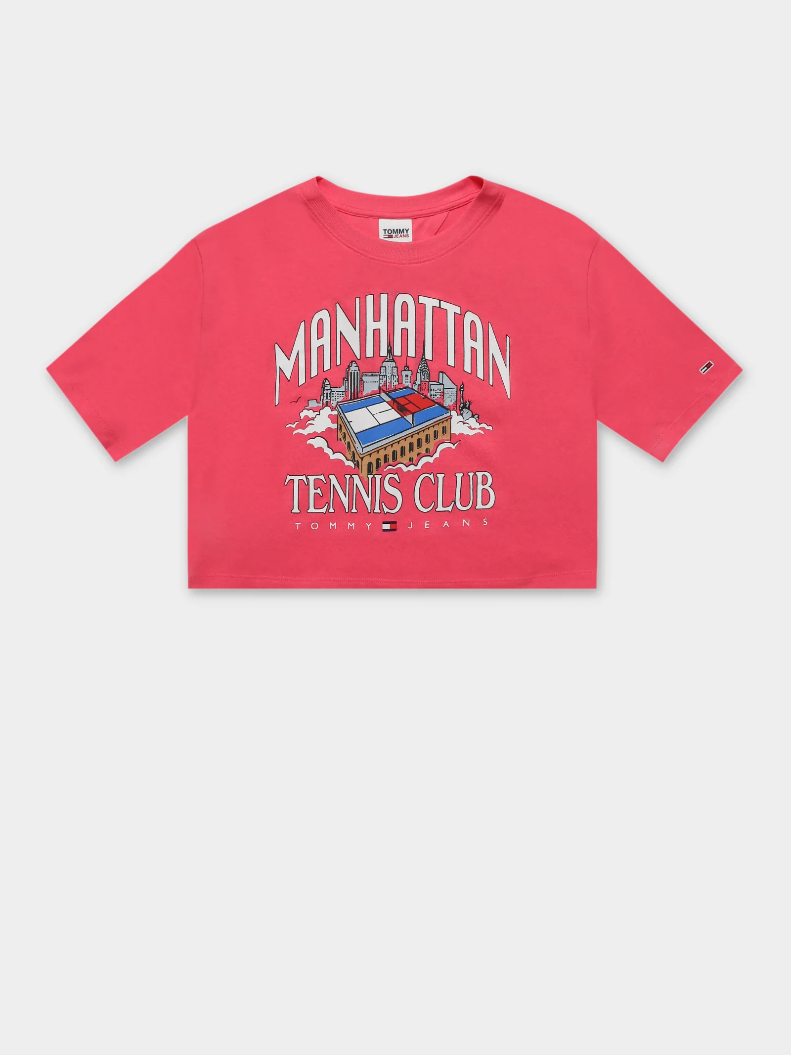 Super Crop Tommy Jeans Tennis Short Sleeve T-Shirt - Image 7