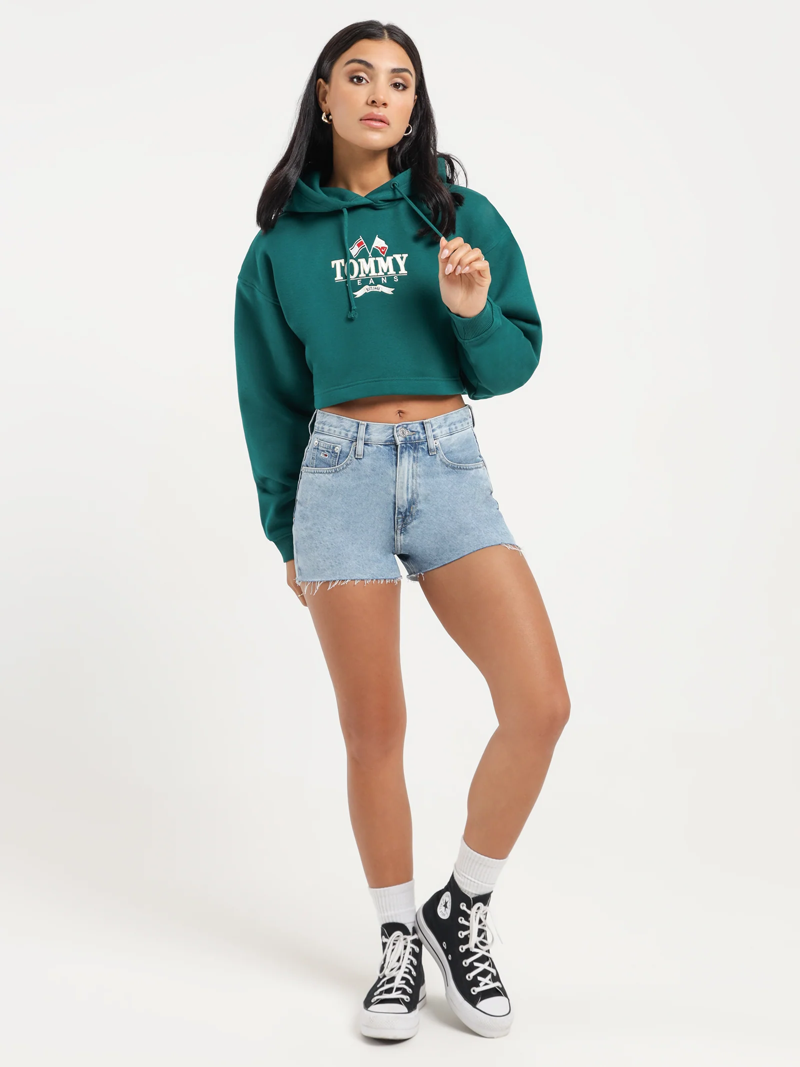 Super Cropped Logo Hoodie - Image 3