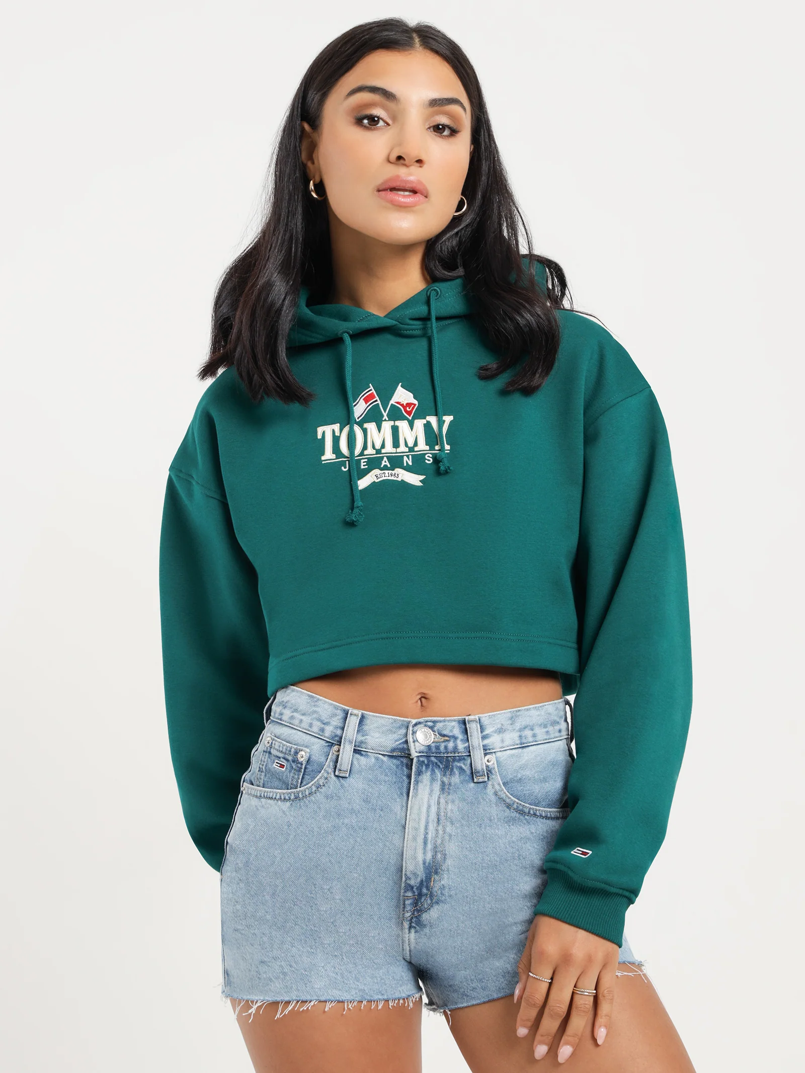 Super Cropped Logo Hoodie - Image 4