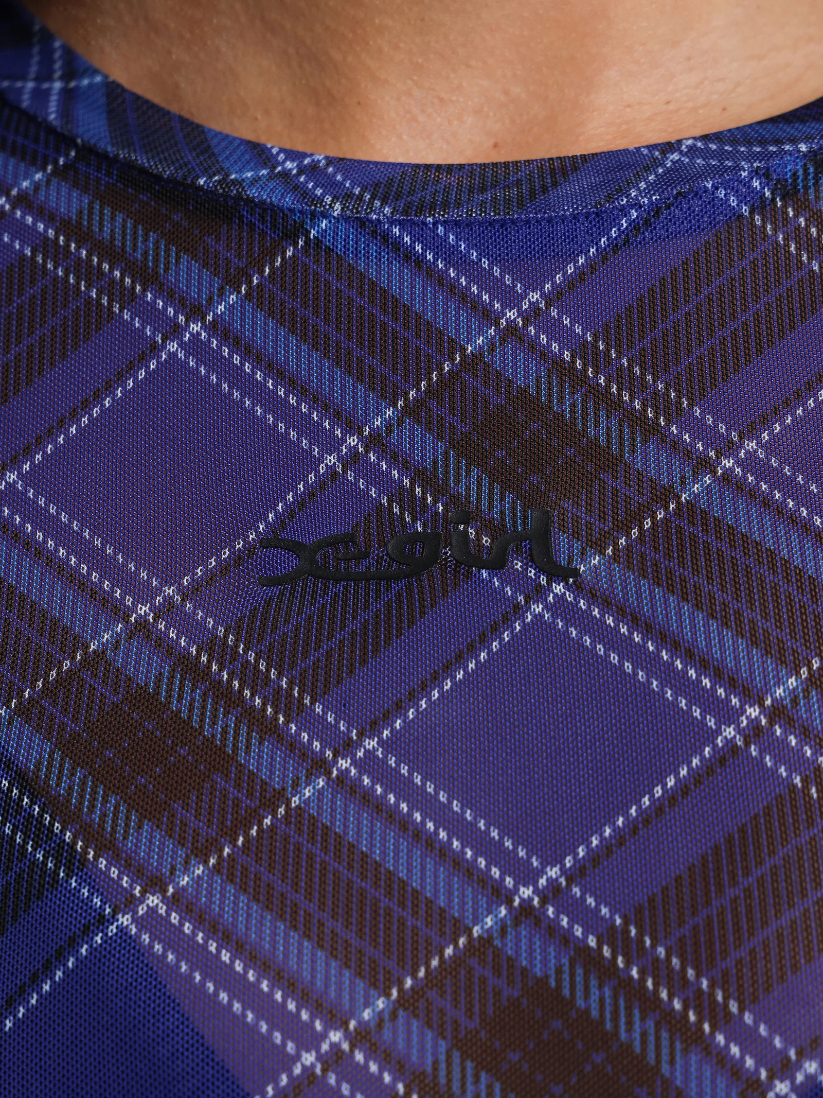 Tartan Plaid Mesh Top - Image 3
