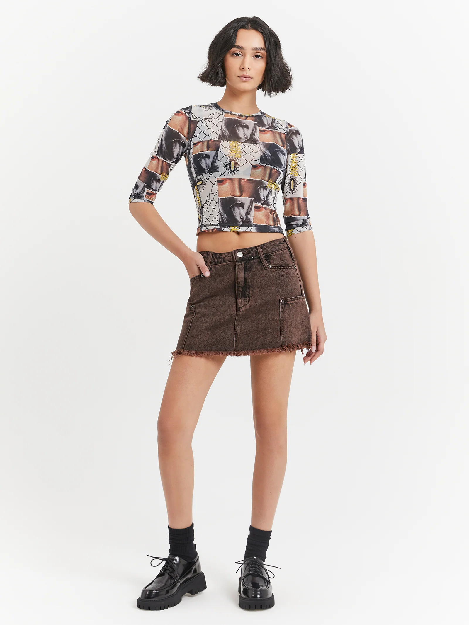 Tasty Rainbow Long Sleeve Mesh Top - Image 2