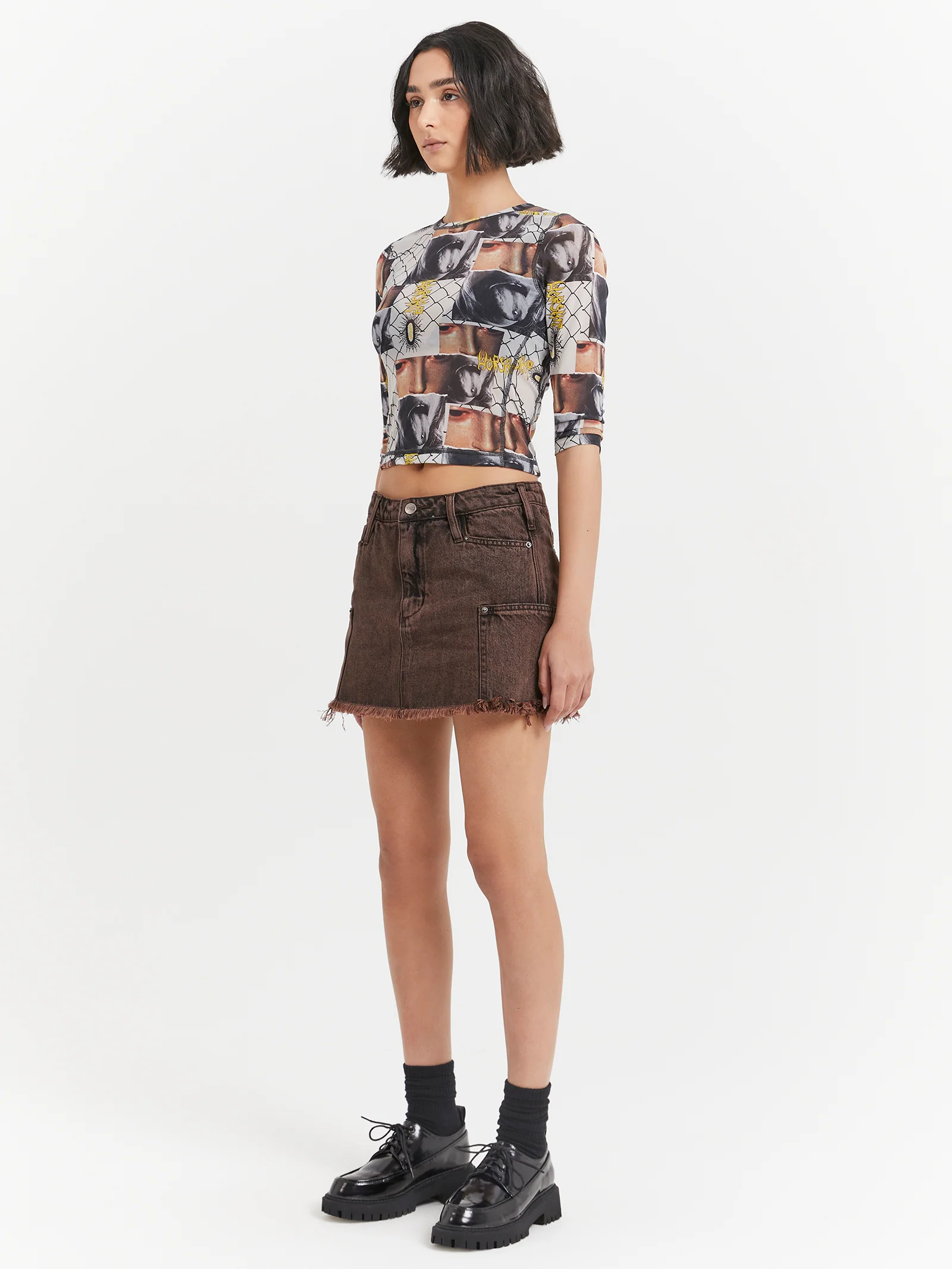 Tasty Rainbow Long Sleeve Mesh Top - Image 4