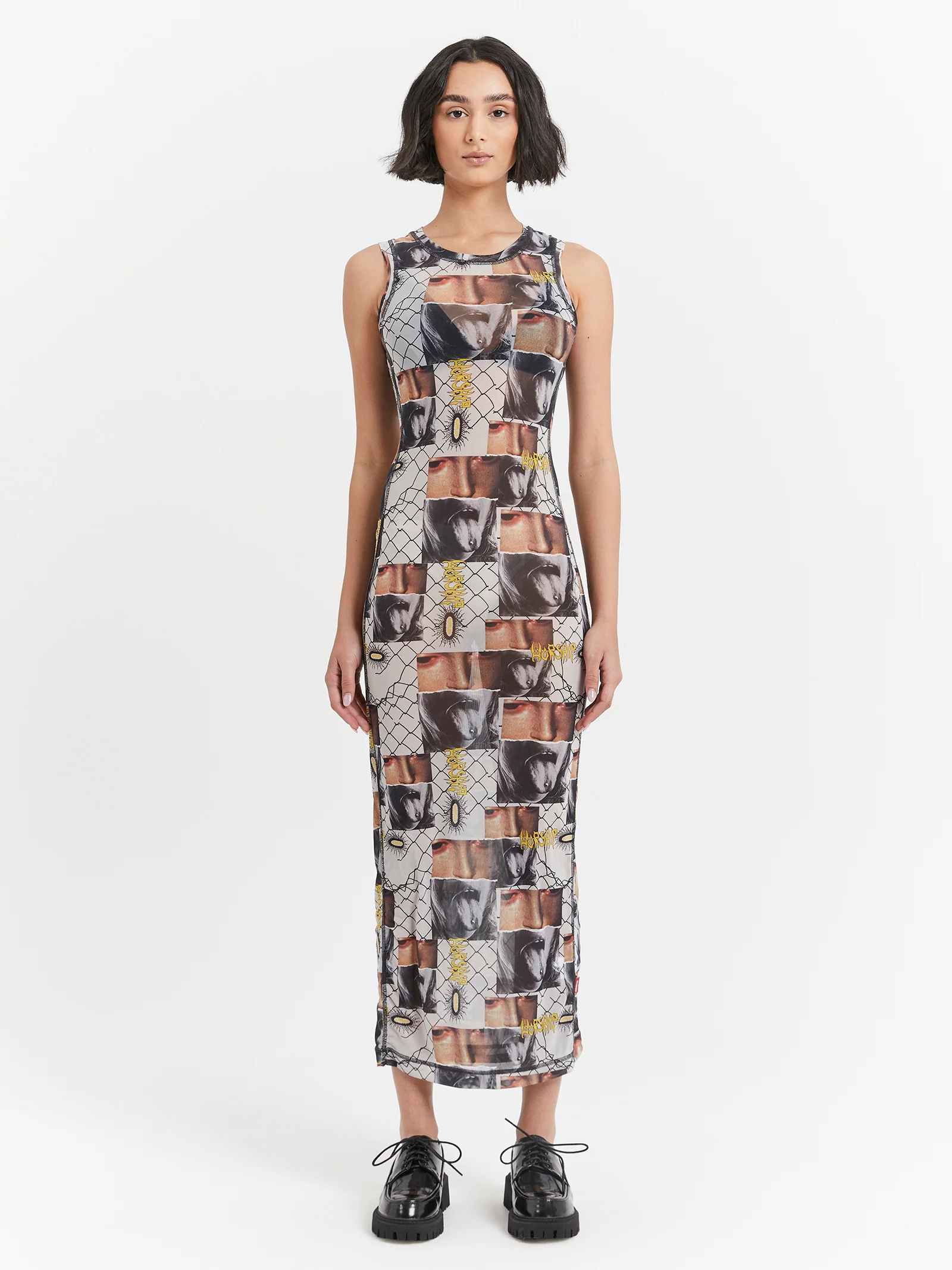 Tasty Rainbow Mesh Maxi Dress - Image 3