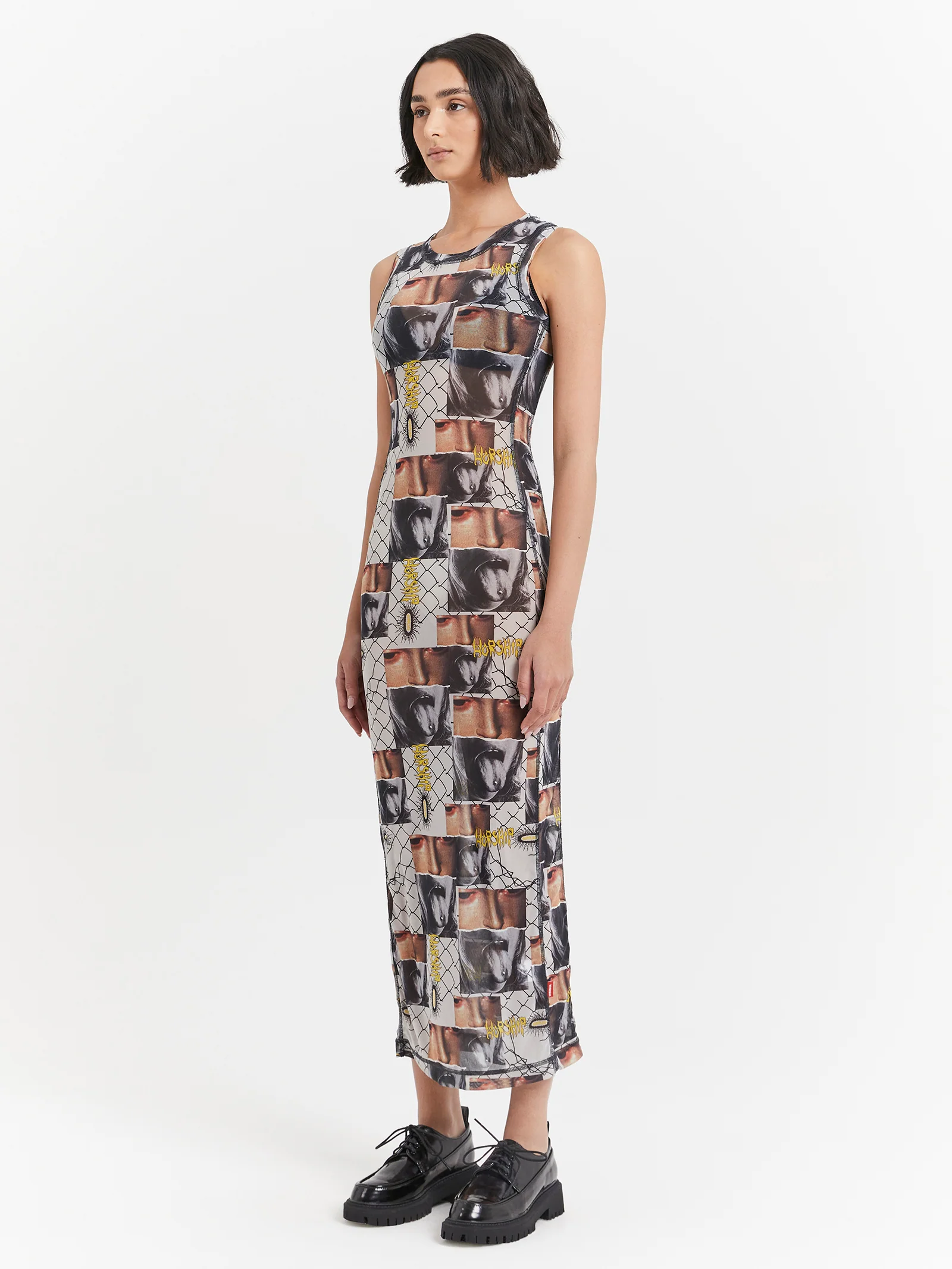 Tasty Rainbow Mesh Maxi Dress - Image 4