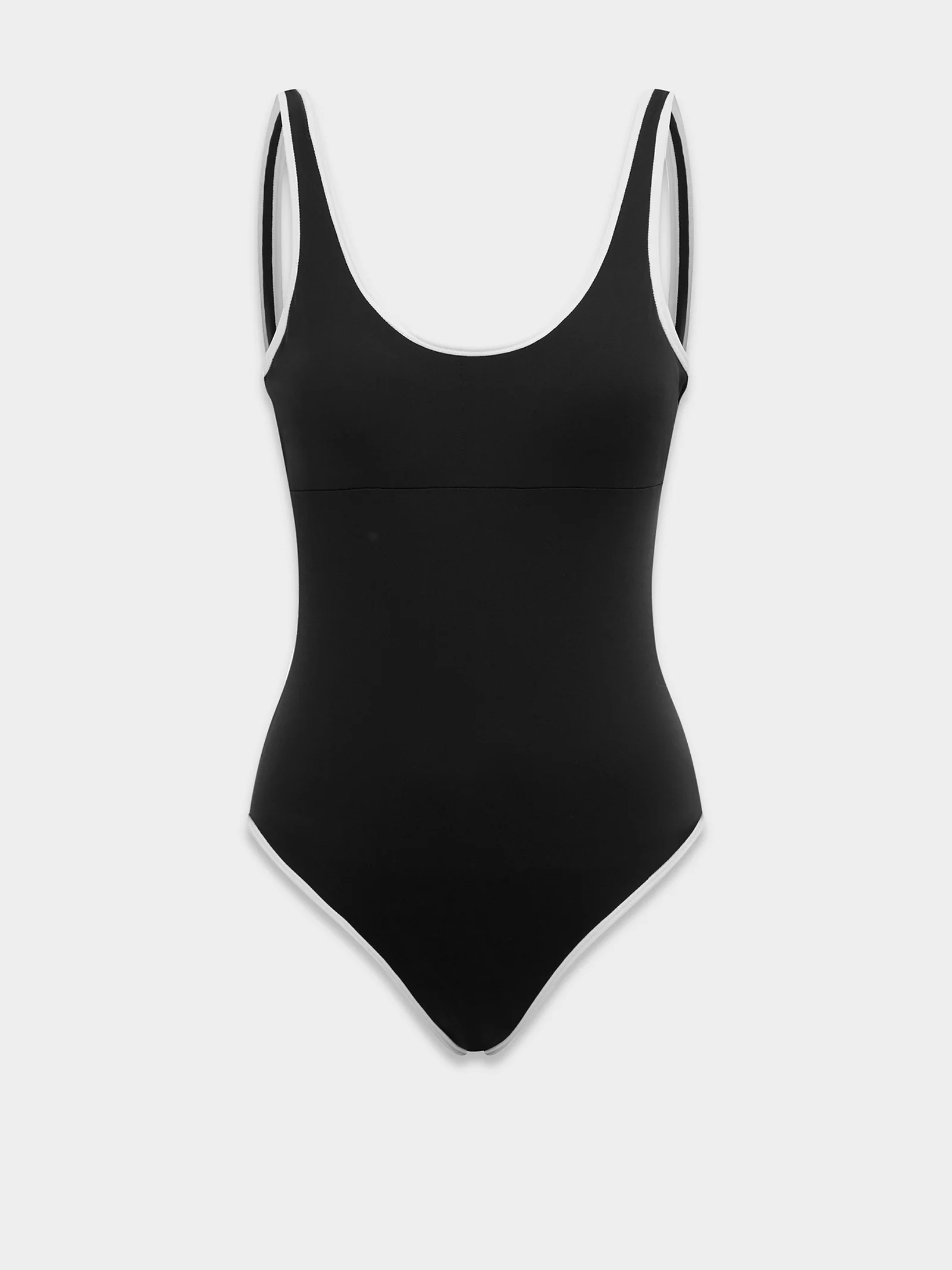 The 90'S Duo Crop Top - Black & White Contrast - Image 2