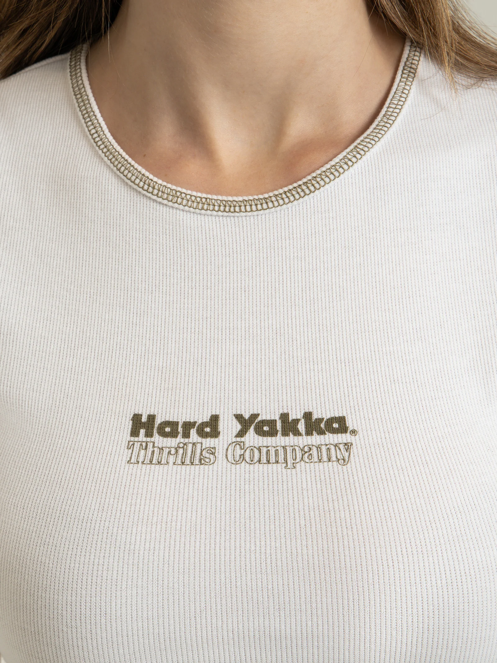 Hard Yakka Double Double Baby Crop T-Shirt - Image 3