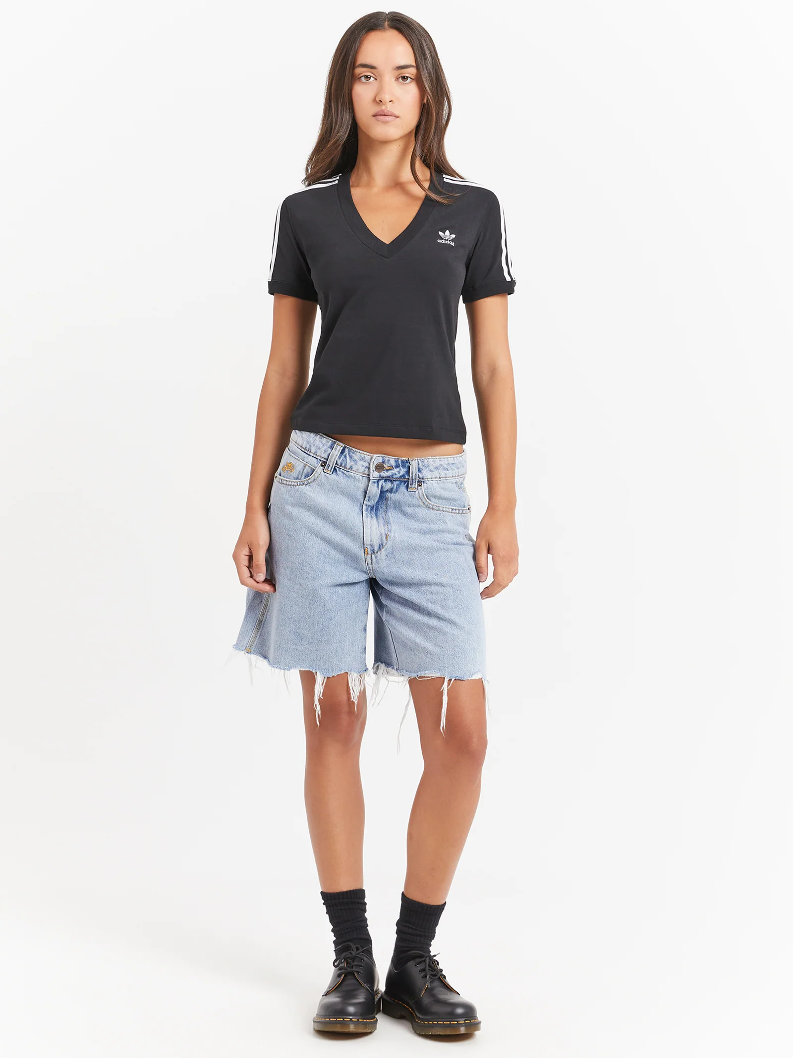 Three Stripe V-Neck T-Shirt - Image 2