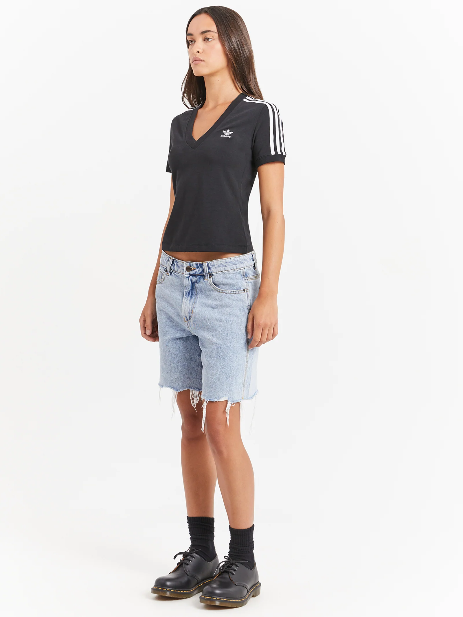 Three Stripe V-Neck T-Shirt - Image 4