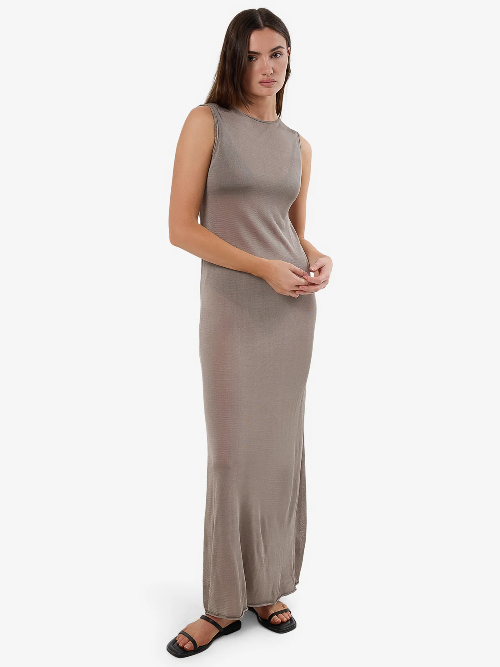 Anais Sleeveless Sheer Knit Dress - Image 5