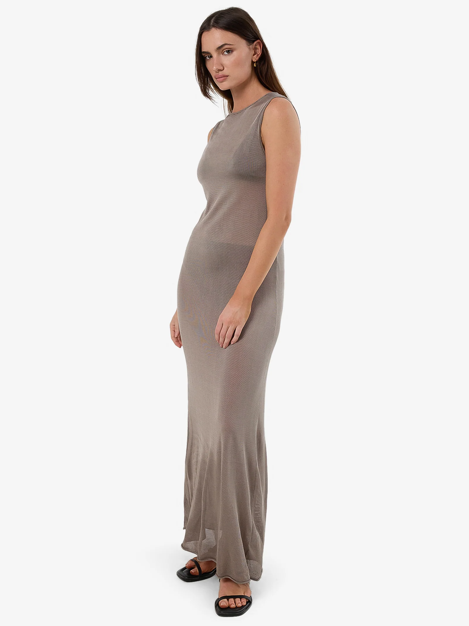Anais Sleeveless Sheer Knit Dress - Image 6