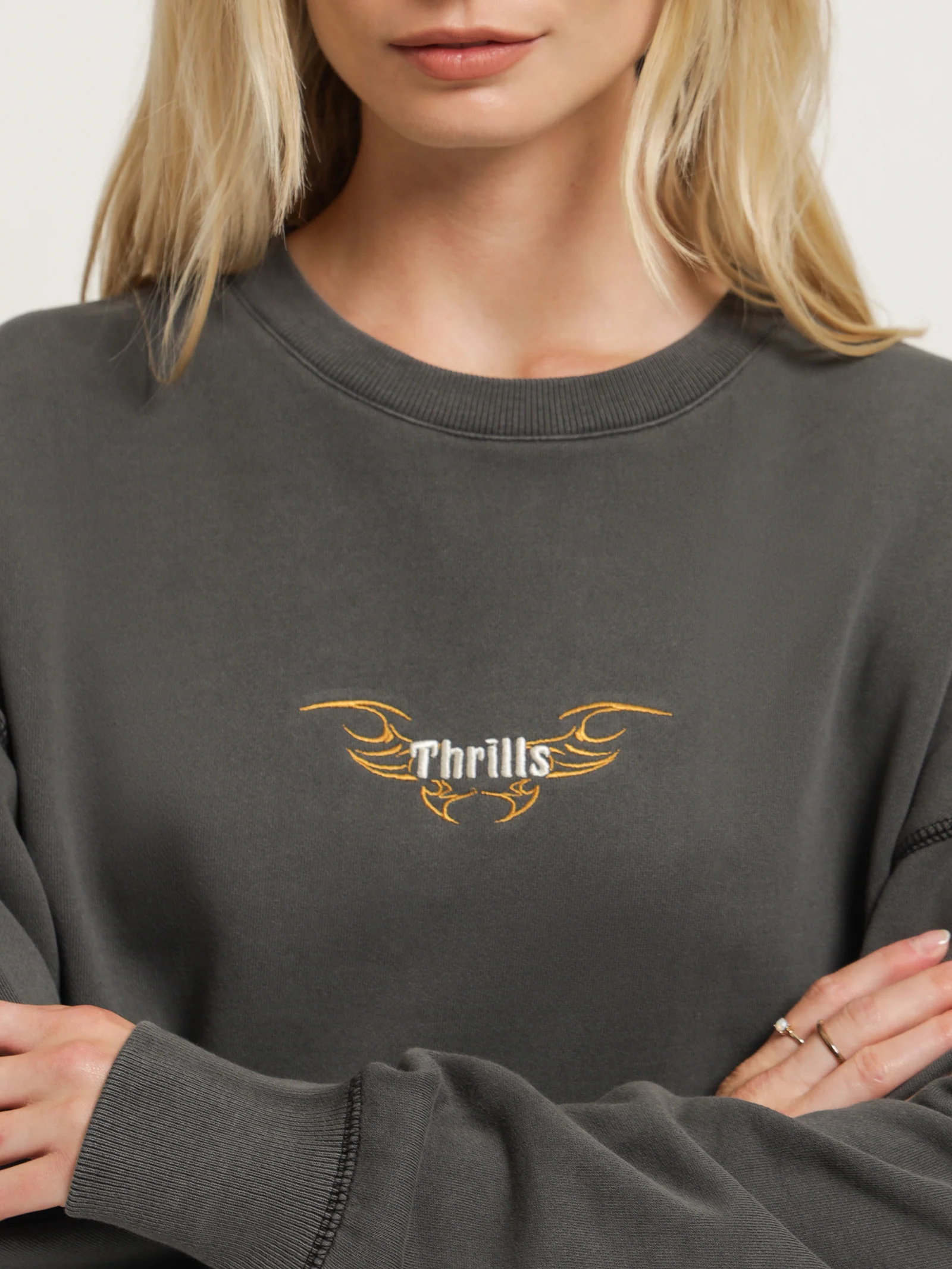 Thrills Golden Wings Slouch Crew - Image 3