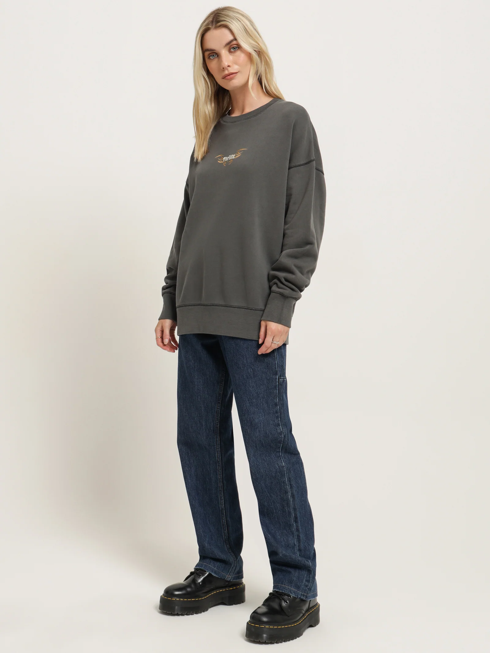 Thrills Golden Wings Slouch Crew - Image 4