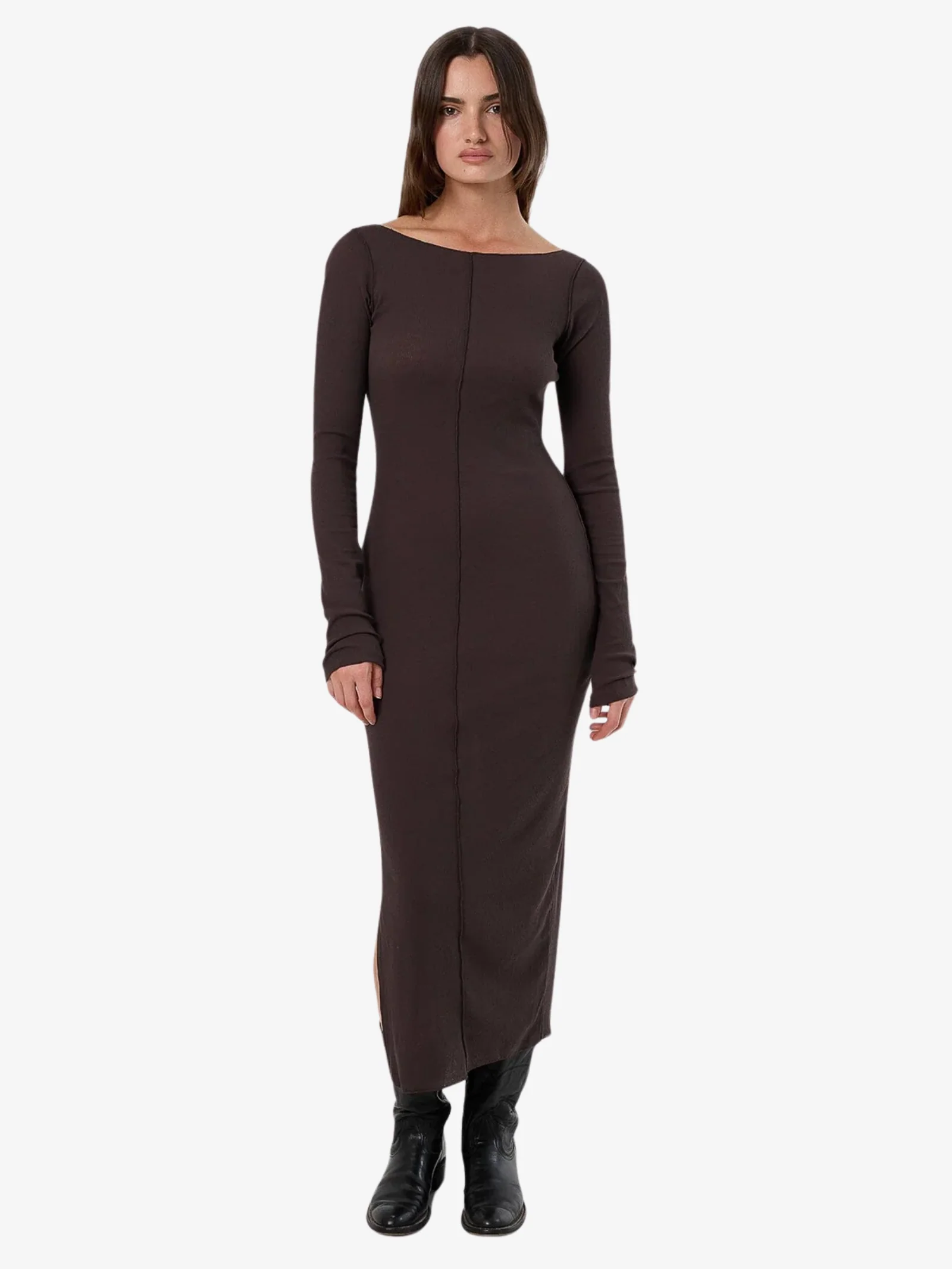 Jordi Boat Neck Maxi Dress