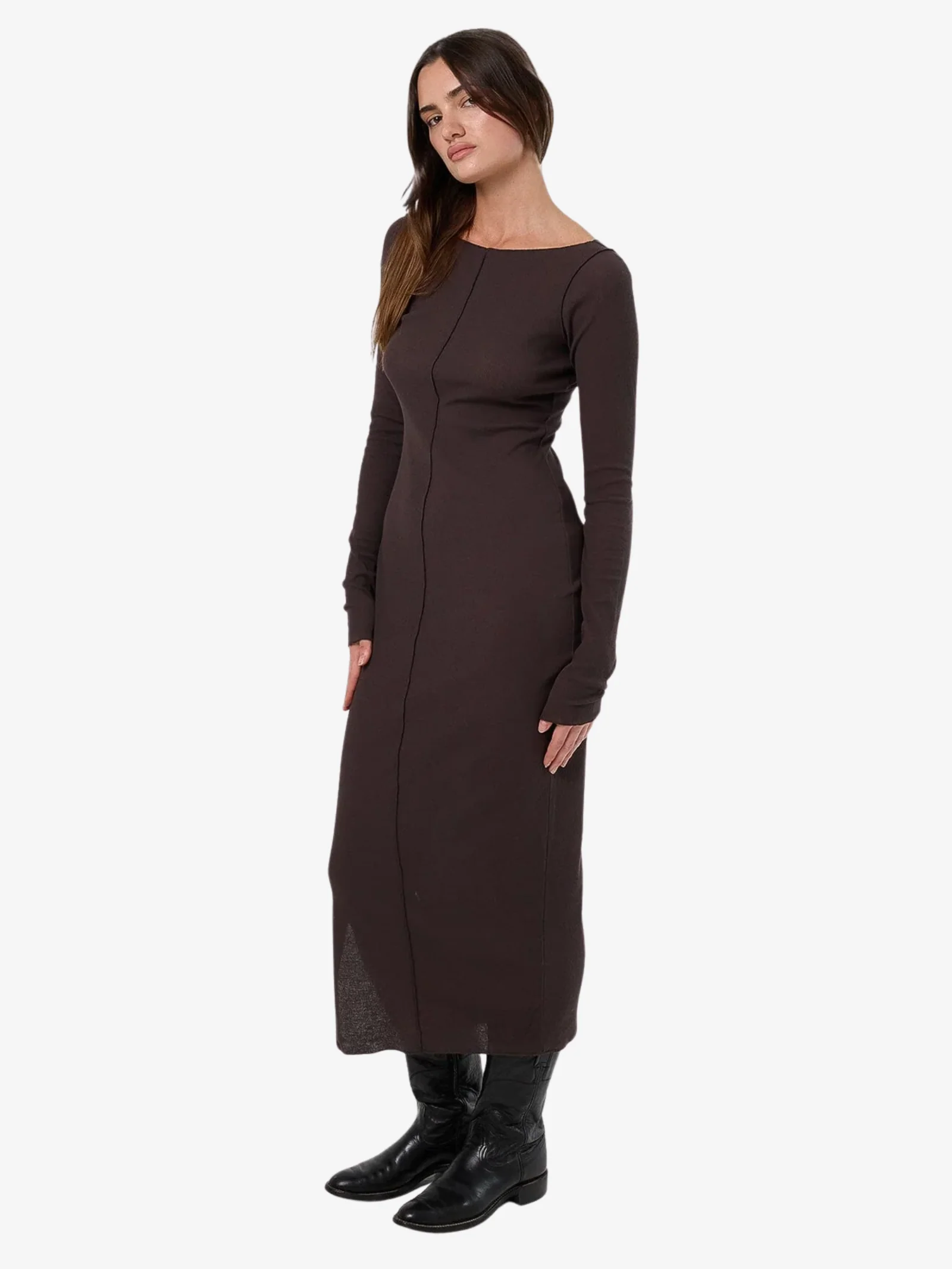 Jordi Boat Neck Maxi Dress - Image 3