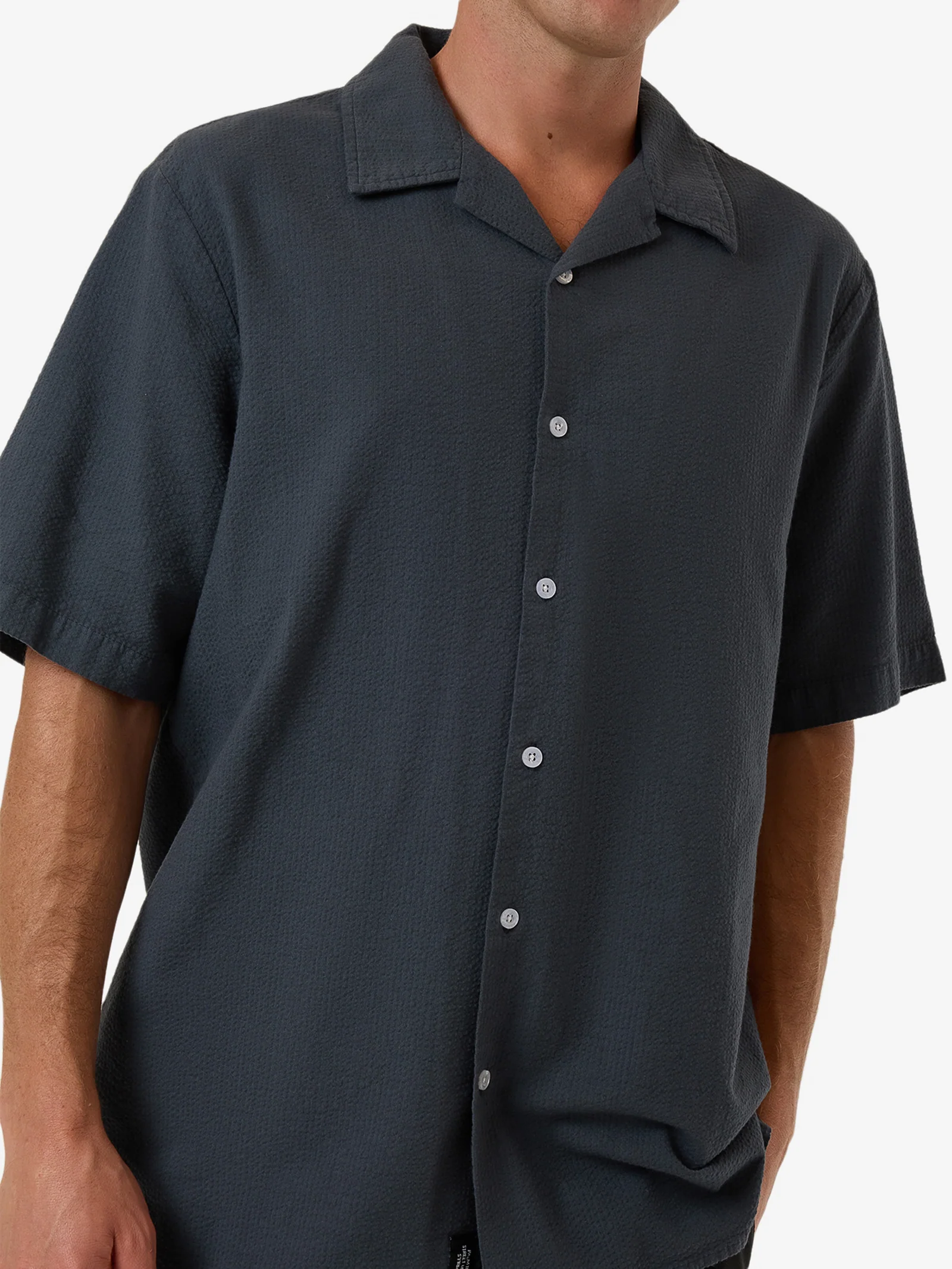 Minimal Stripe Bowling Shirt - Image 3