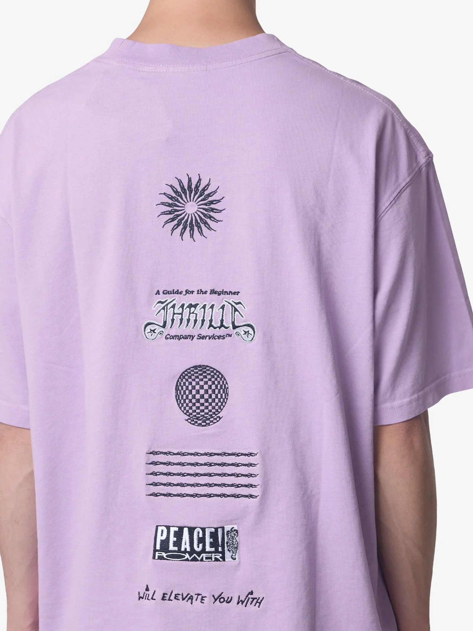 Peace Power Embro Box Crop Tee - Image 2
