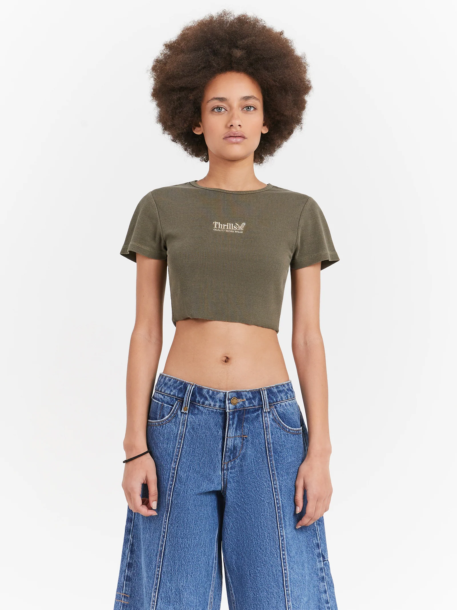 Thrills Workwear Baby Crop T-Shirt