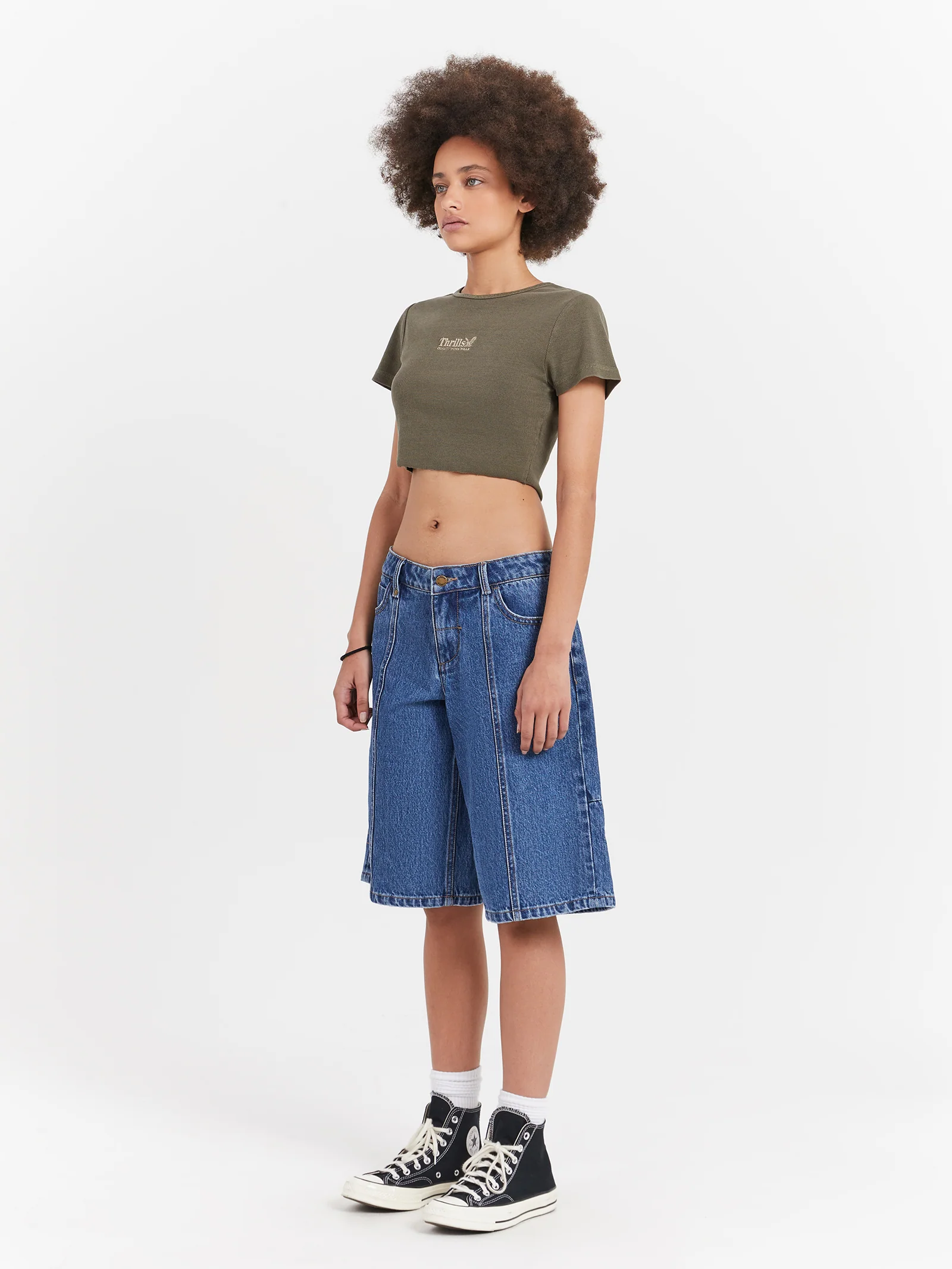 Thrills Workwear Baby Crop T-Shirt - Image 4