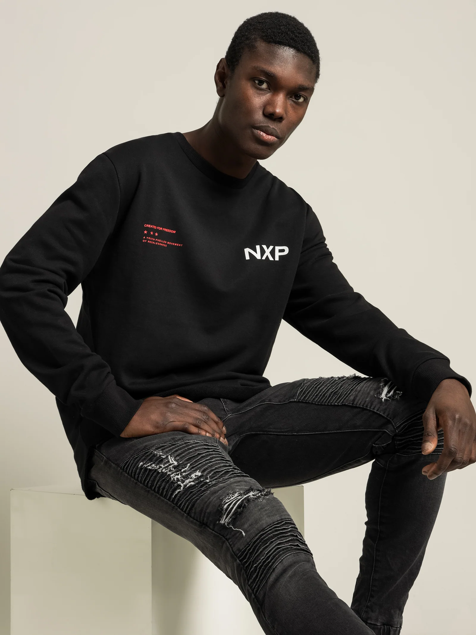 Thunder Struck Dual Curved Sweater - Image 2
