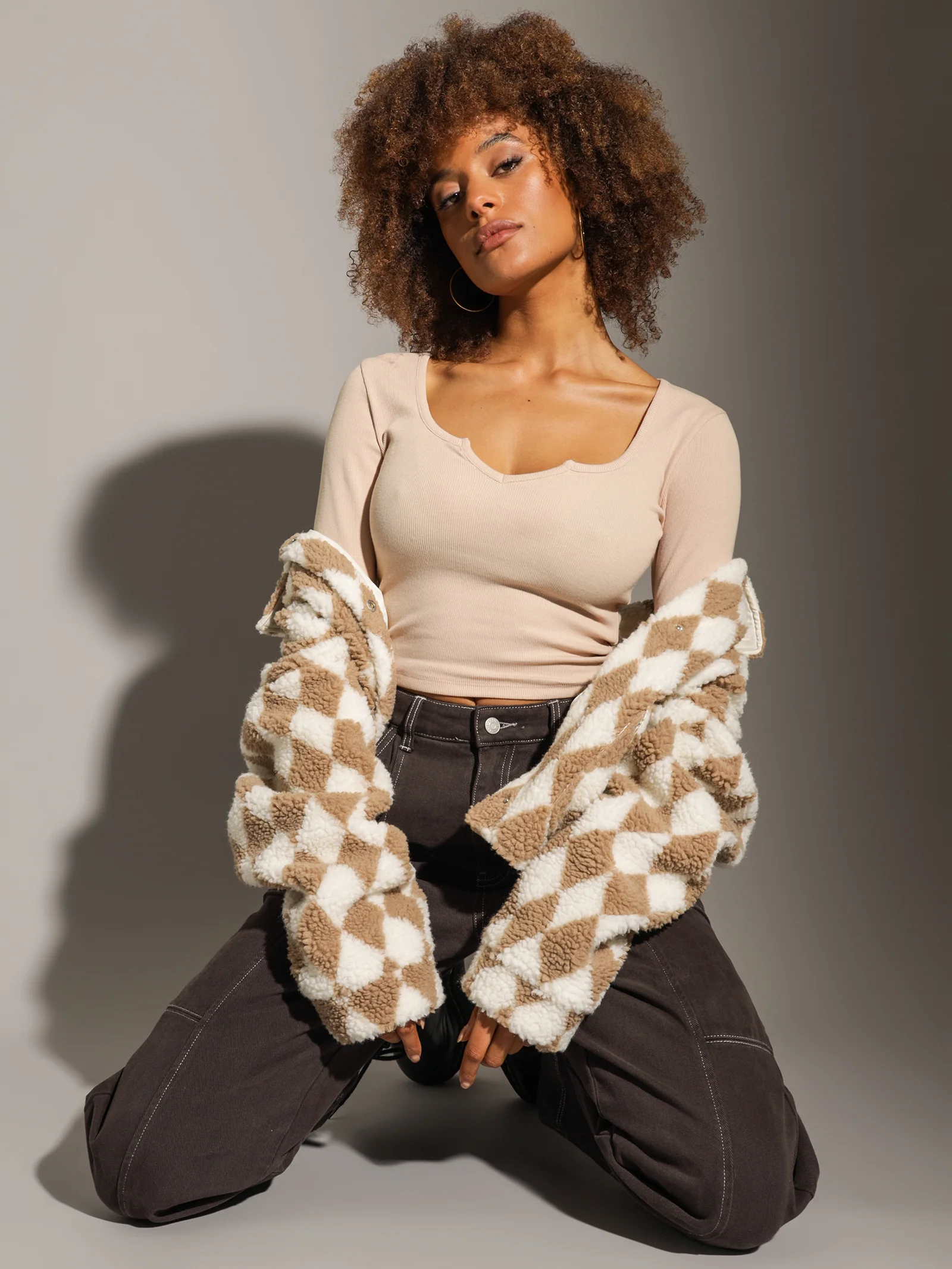 Tina Notch Front Long Sleeve T-Shirt - Image 3