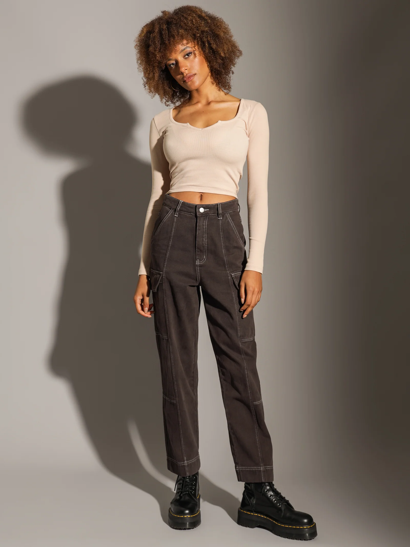 Tina Notch Front Long Sleeve T-Shirt - Image 4