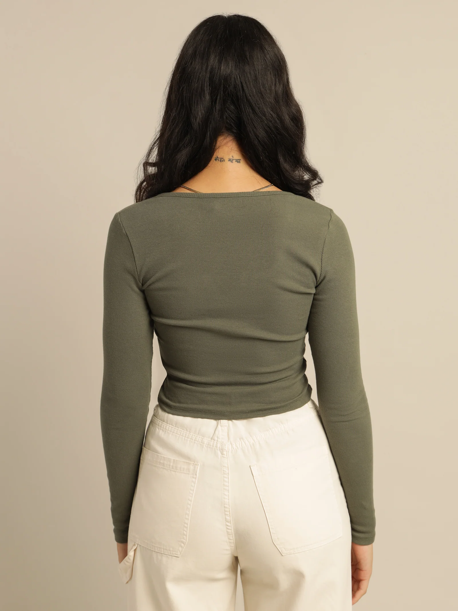Tina Notch Front Long Sleeve Top - Image 6