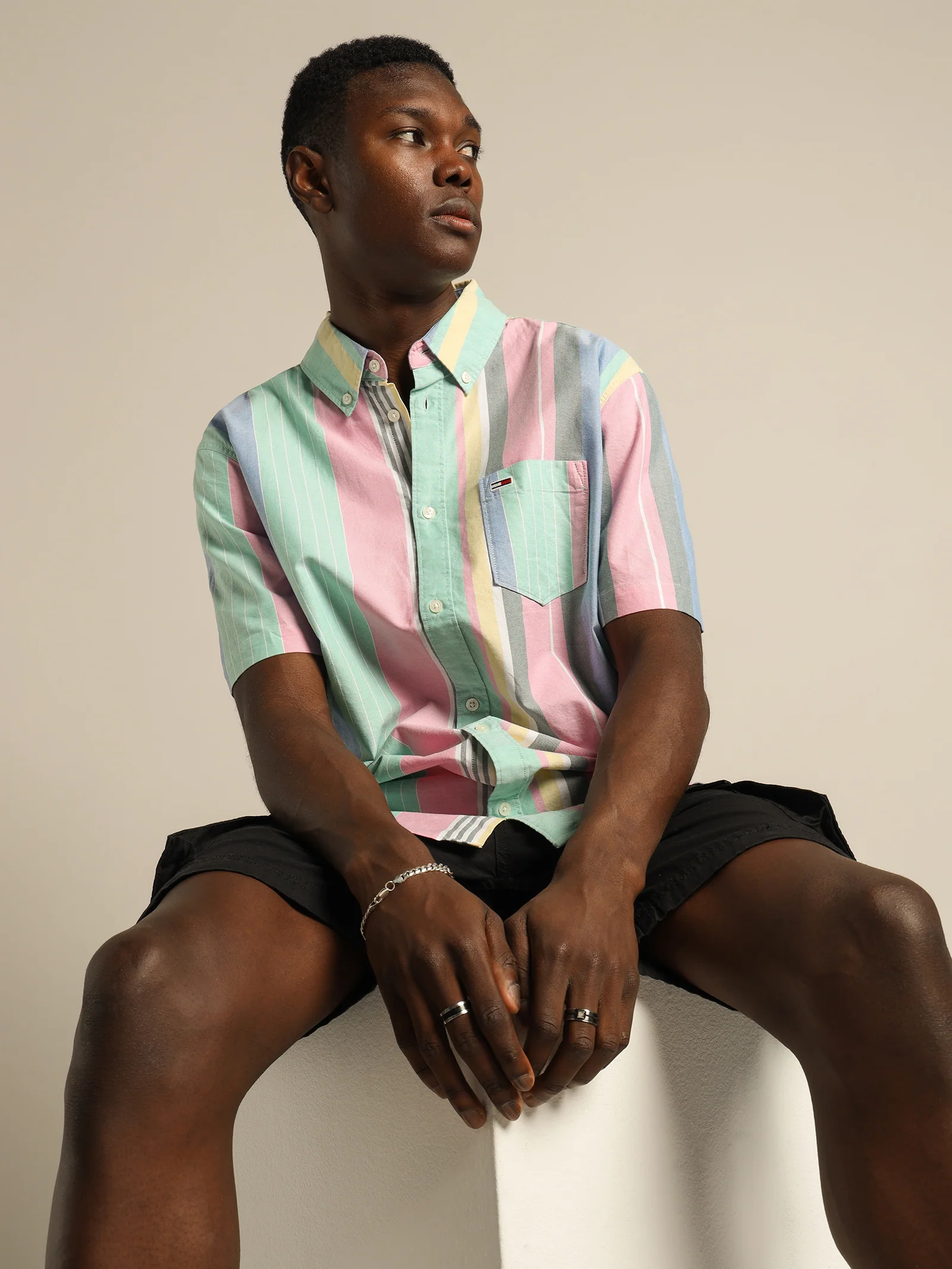 TJM Stripe 2 Short Sleeve Shirt - Image 2